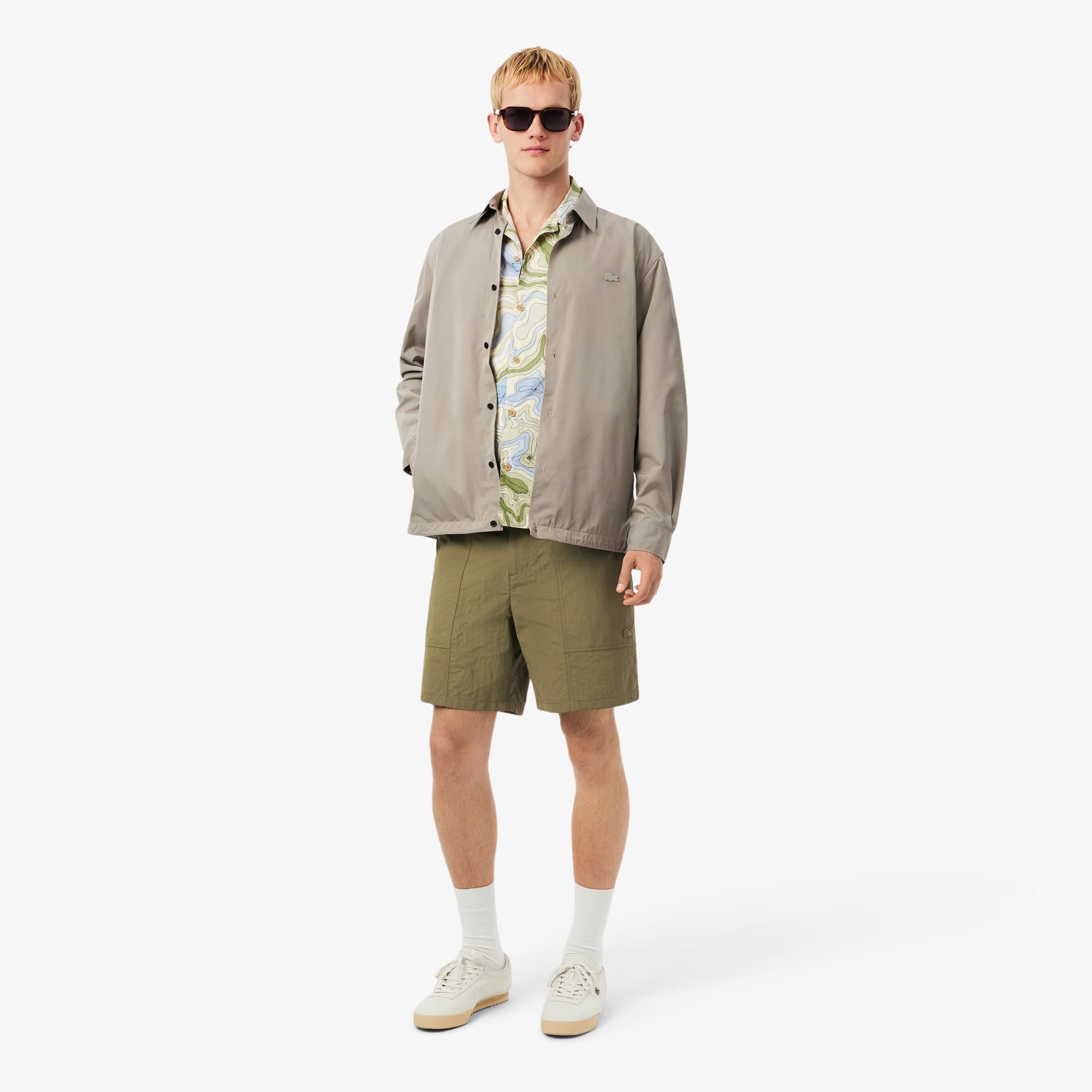 Men's Water-Repellent Wind Resistant Nylon Shorts - Khaki Green