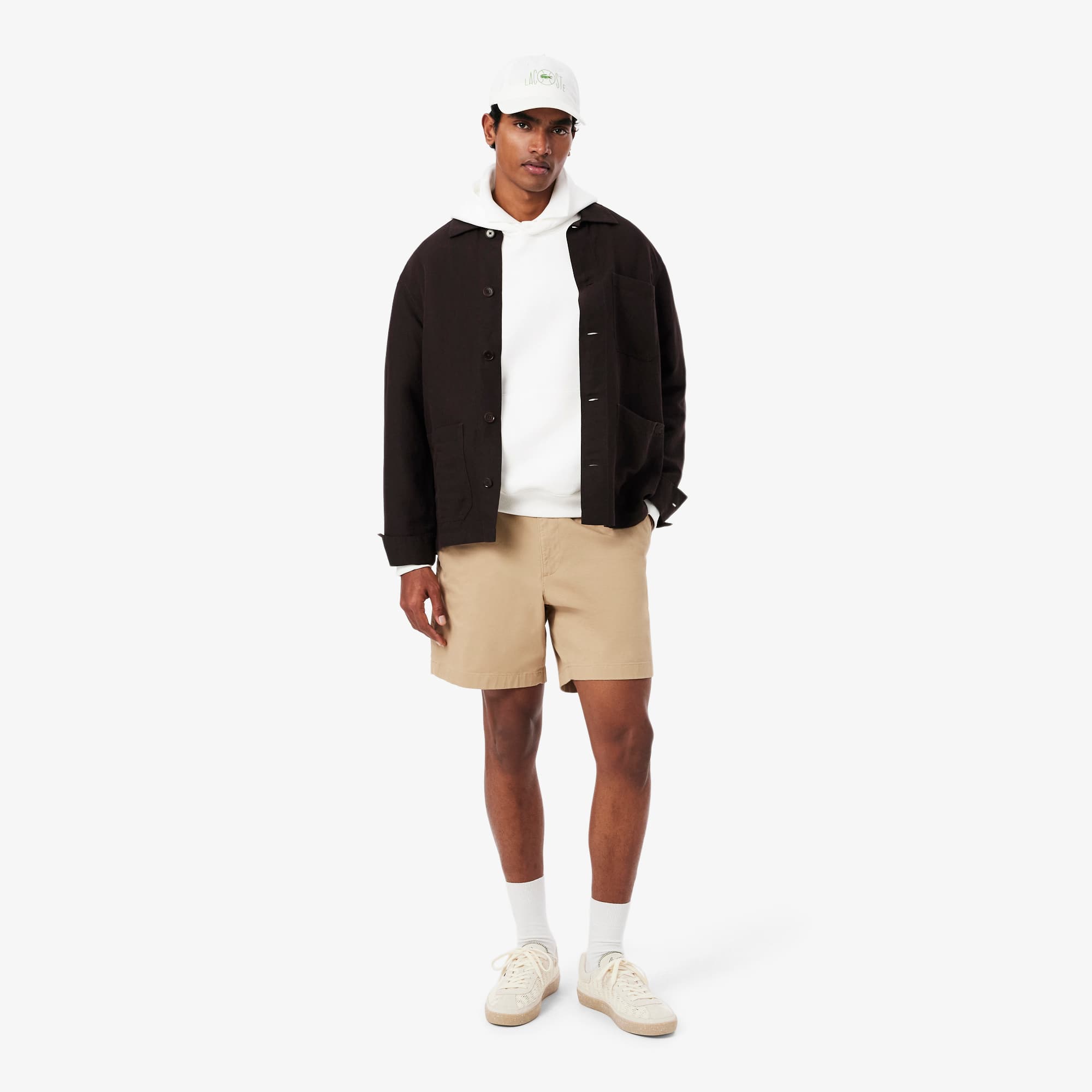 Multi Print Fleece Hoodie - White
