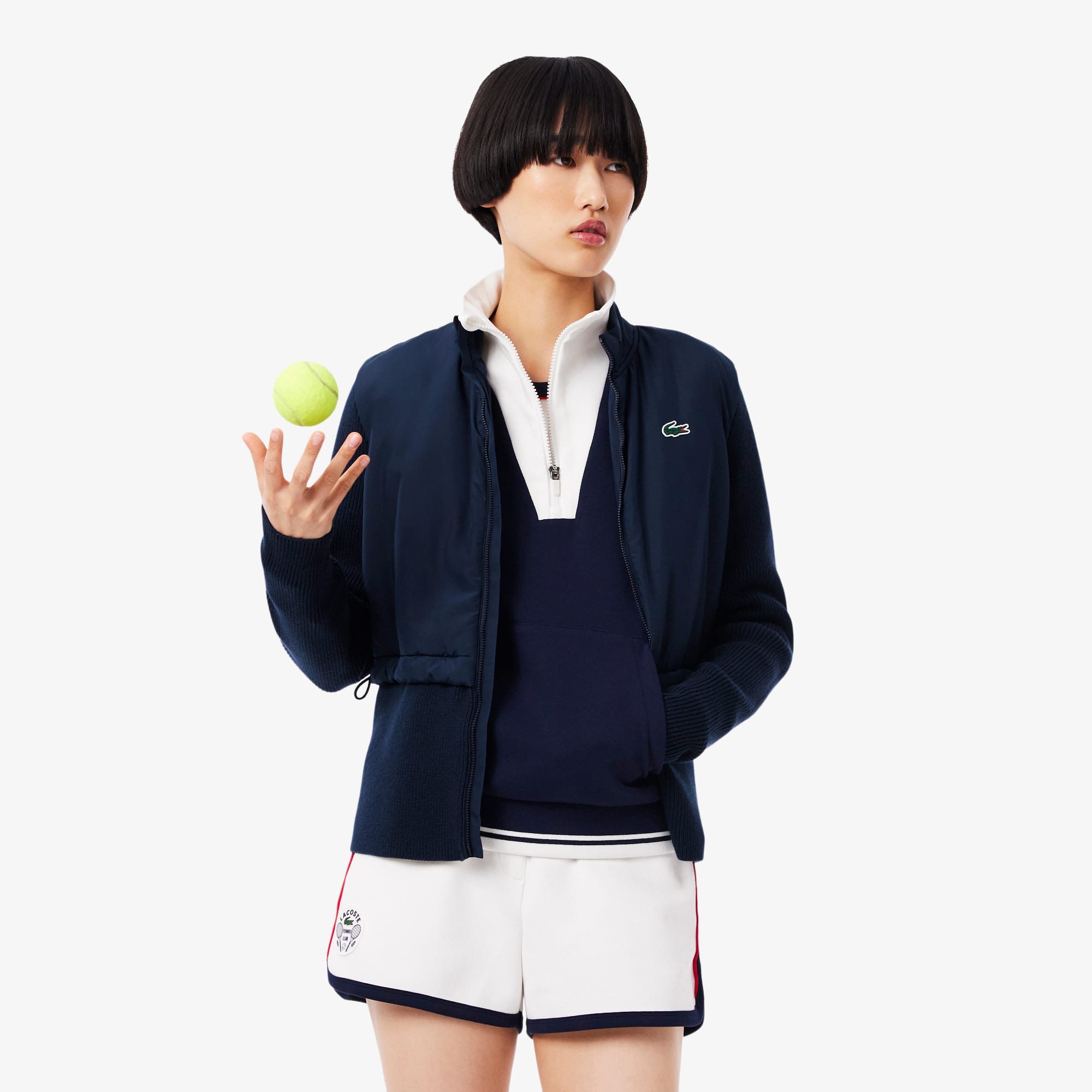 Women's UV Protect Quilted Tennis Jacket - Navy Blue