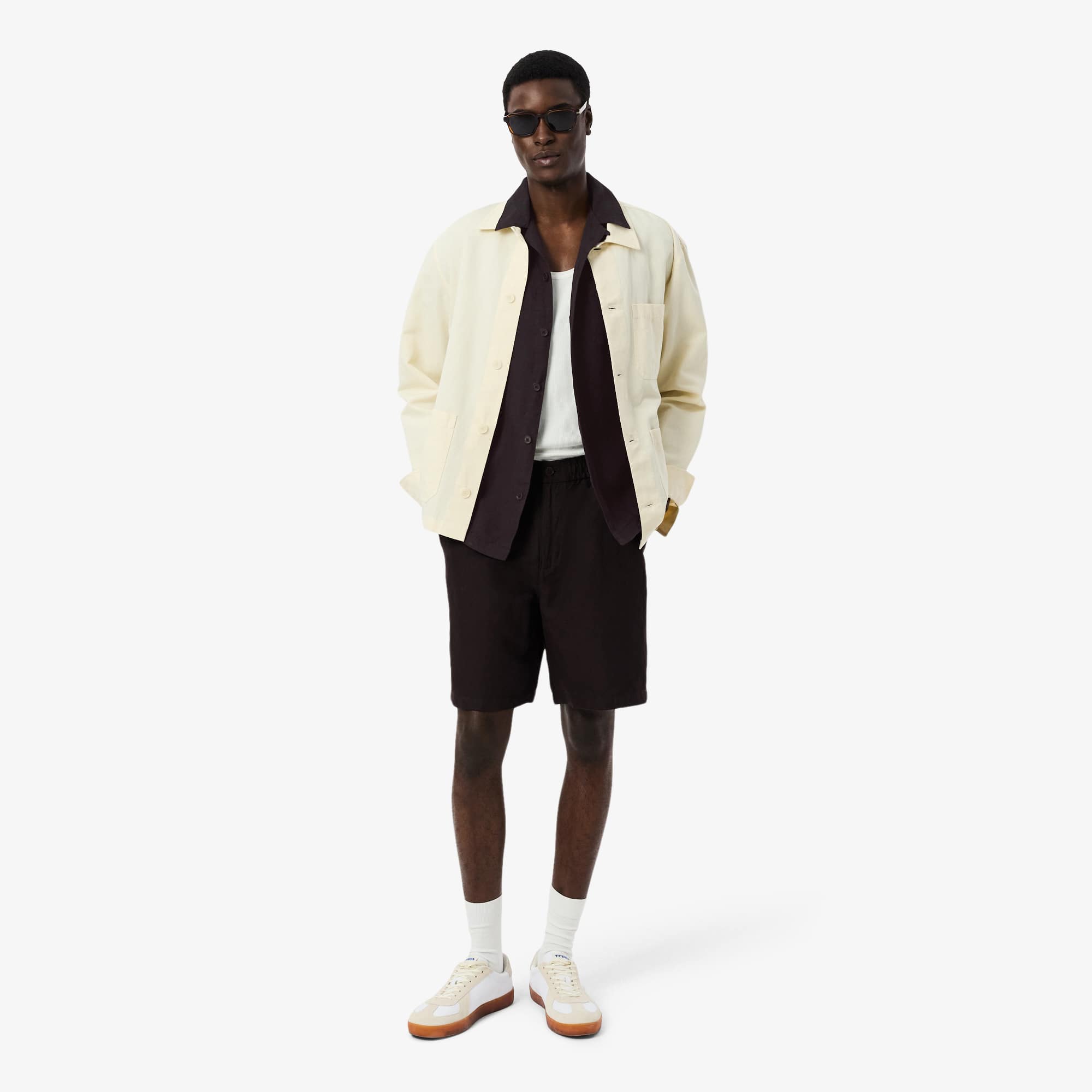 Relaxed Fit Linen Shirt - Brown