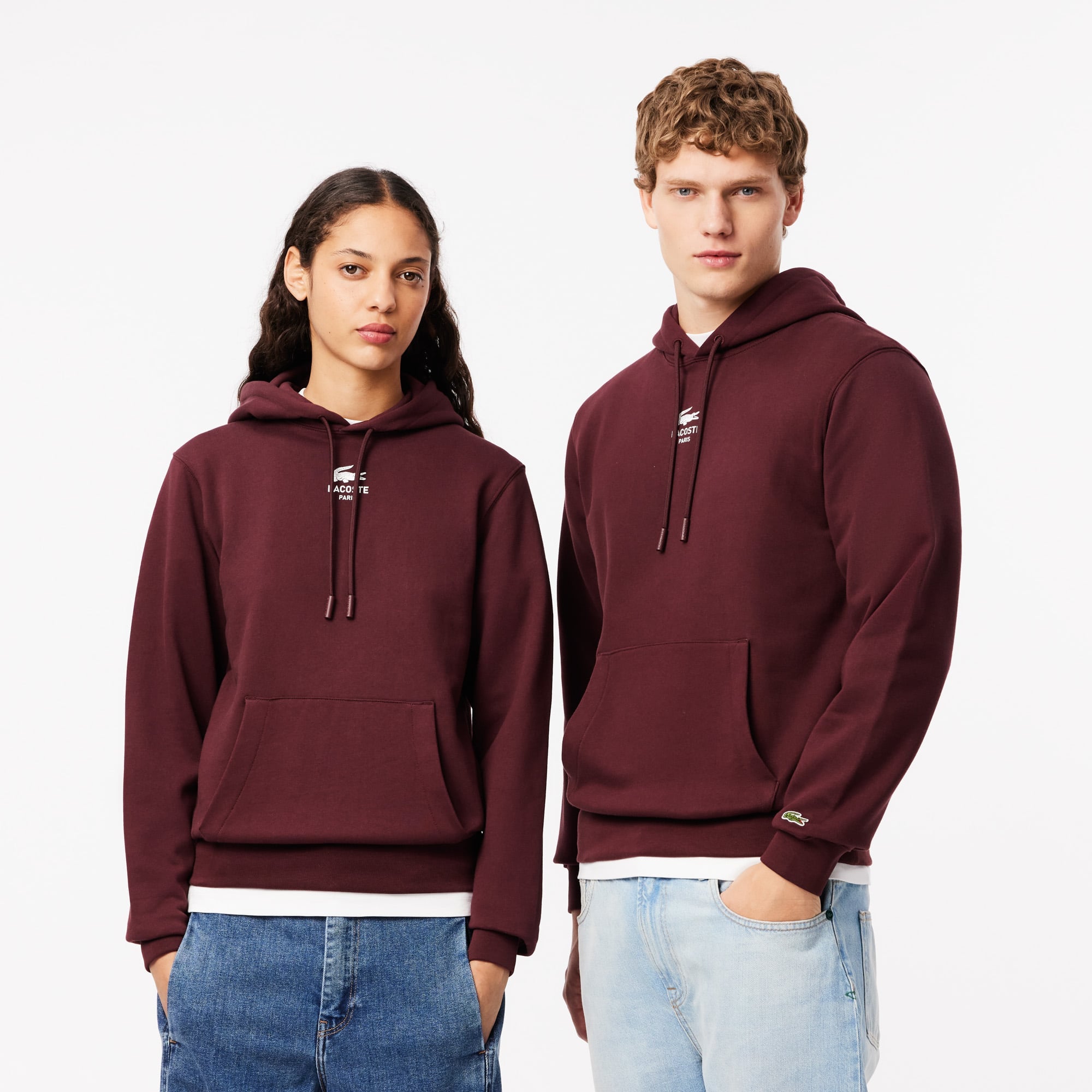 Unisex Print Hoodie - Bordeaux dark