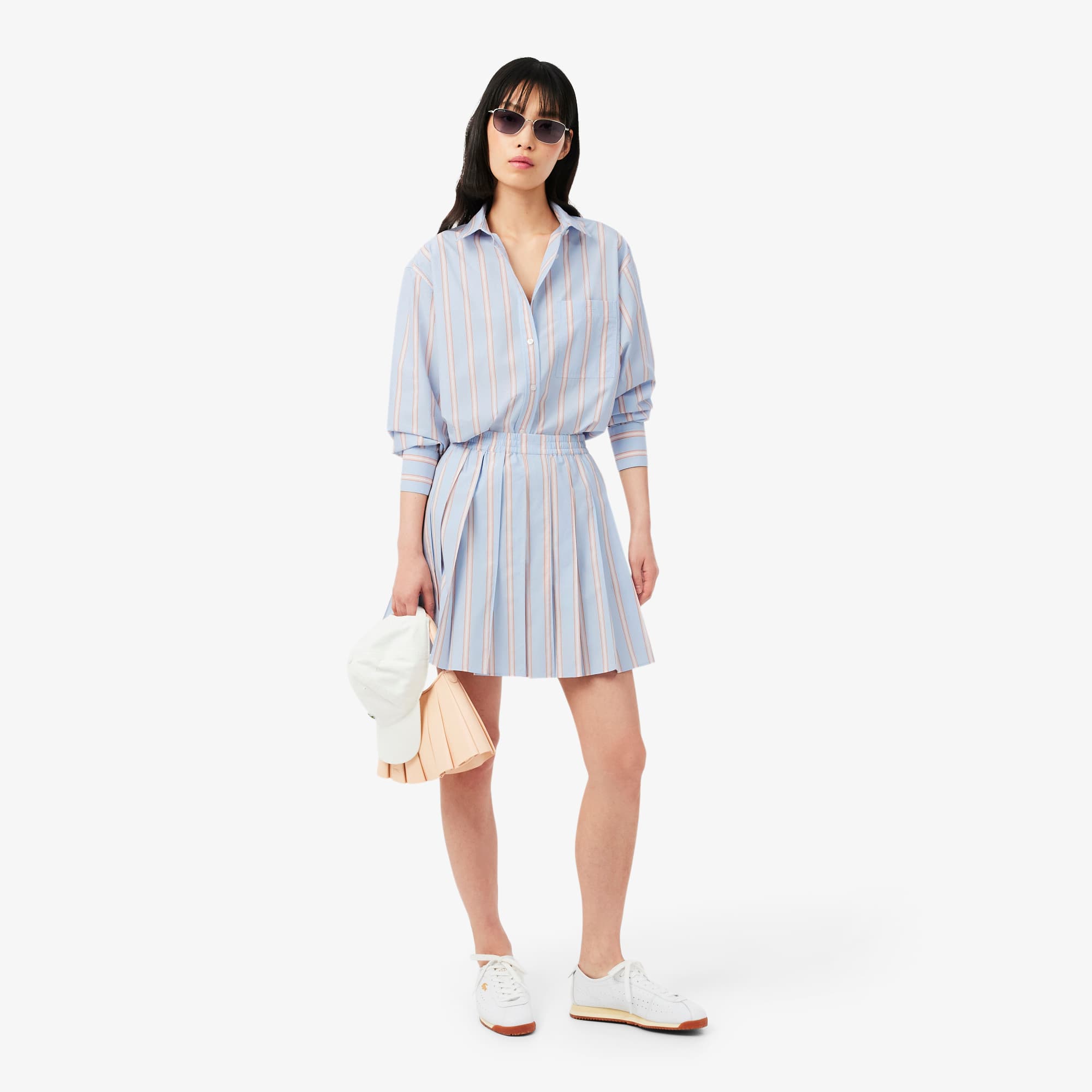 Oversized Cotton Poplin Shirt - Bleu Clair / Rose / Blanc / Noir