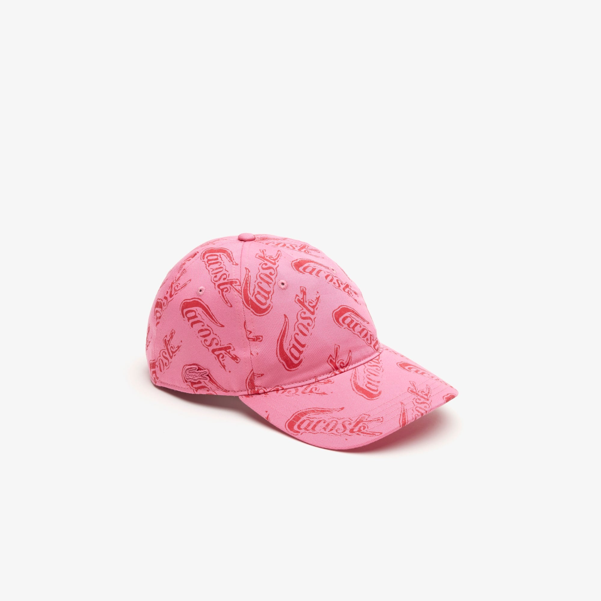 Unisex Organic Cotton Vintage Print Cap - Pink / Red