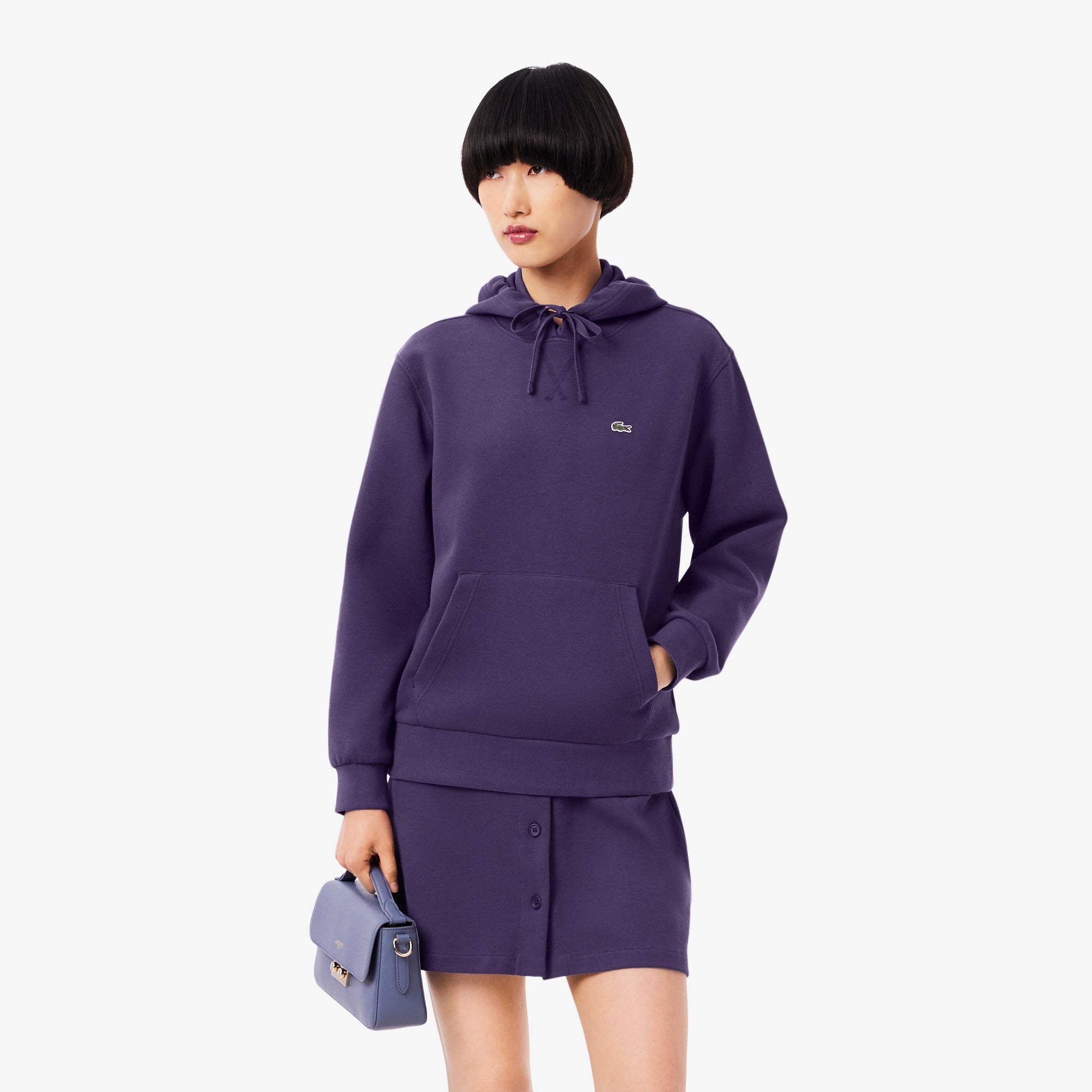 Women's Piqué Hoodie - Purple