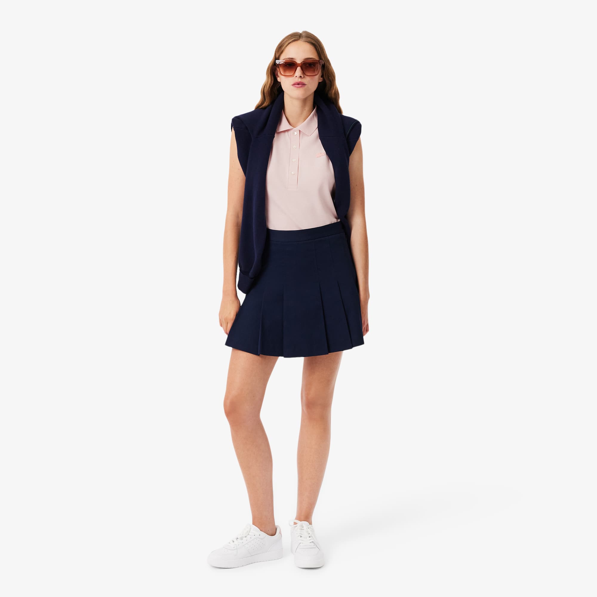 Women's Slim Fit L.12.D Sleeveless Stretch Polo - Light Pink