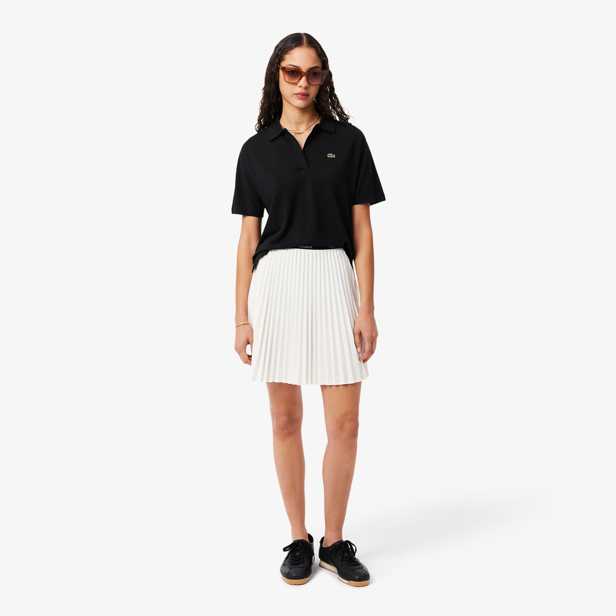 Women's Short Pleated Skirt - White
