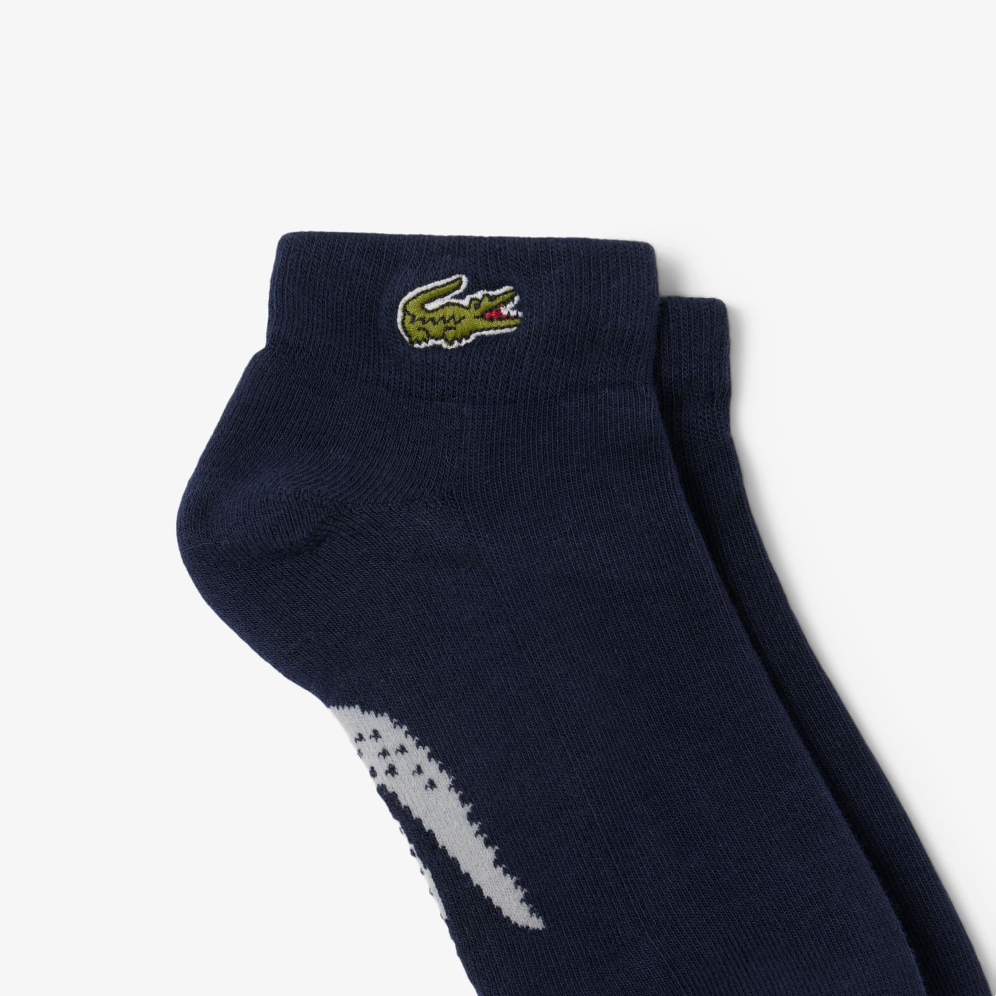 Men's Cotton Athletic Socks - Navy Blue / Grey Chine