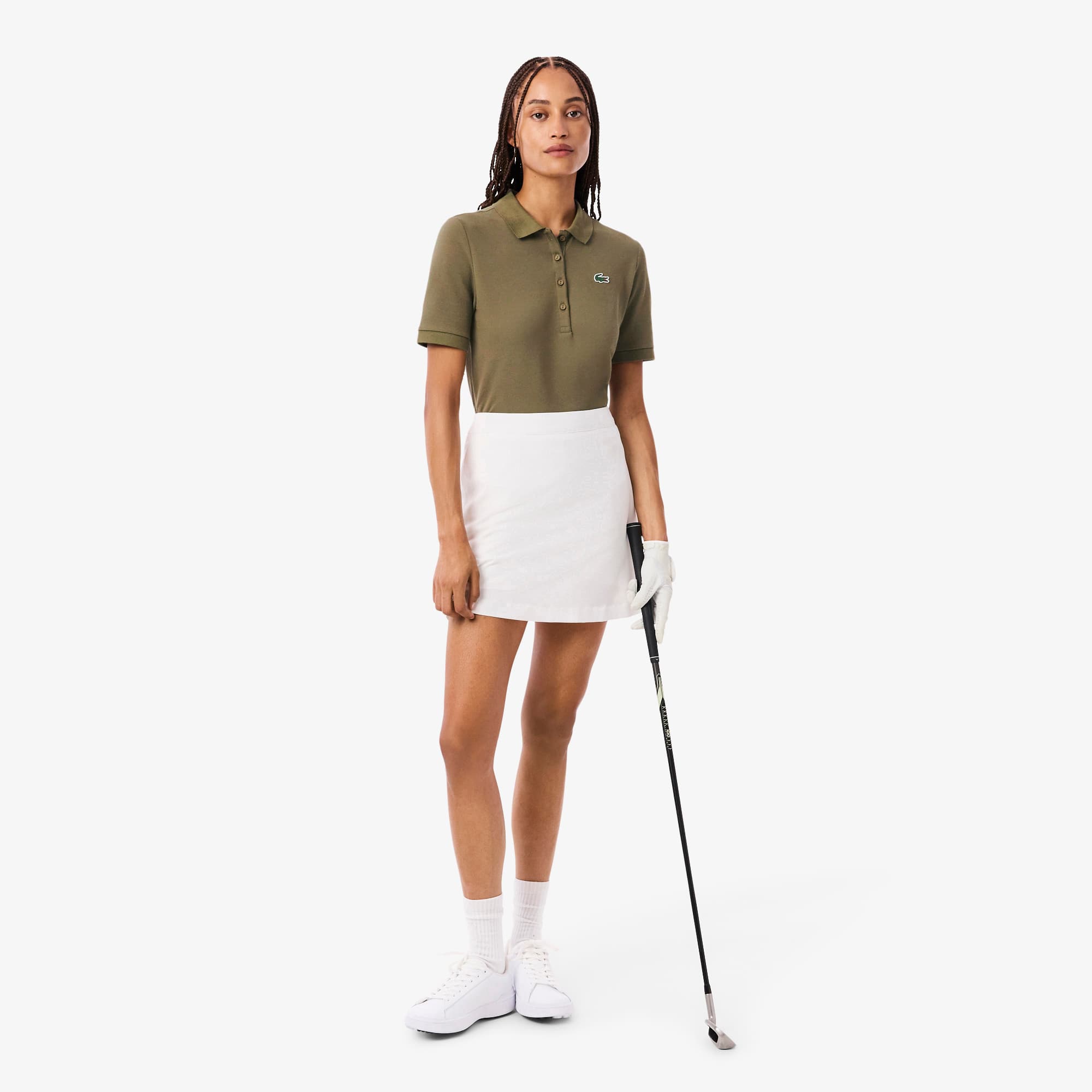 Women's Slim Fit Thermo-Regulating Golf Polo - Khaki Green