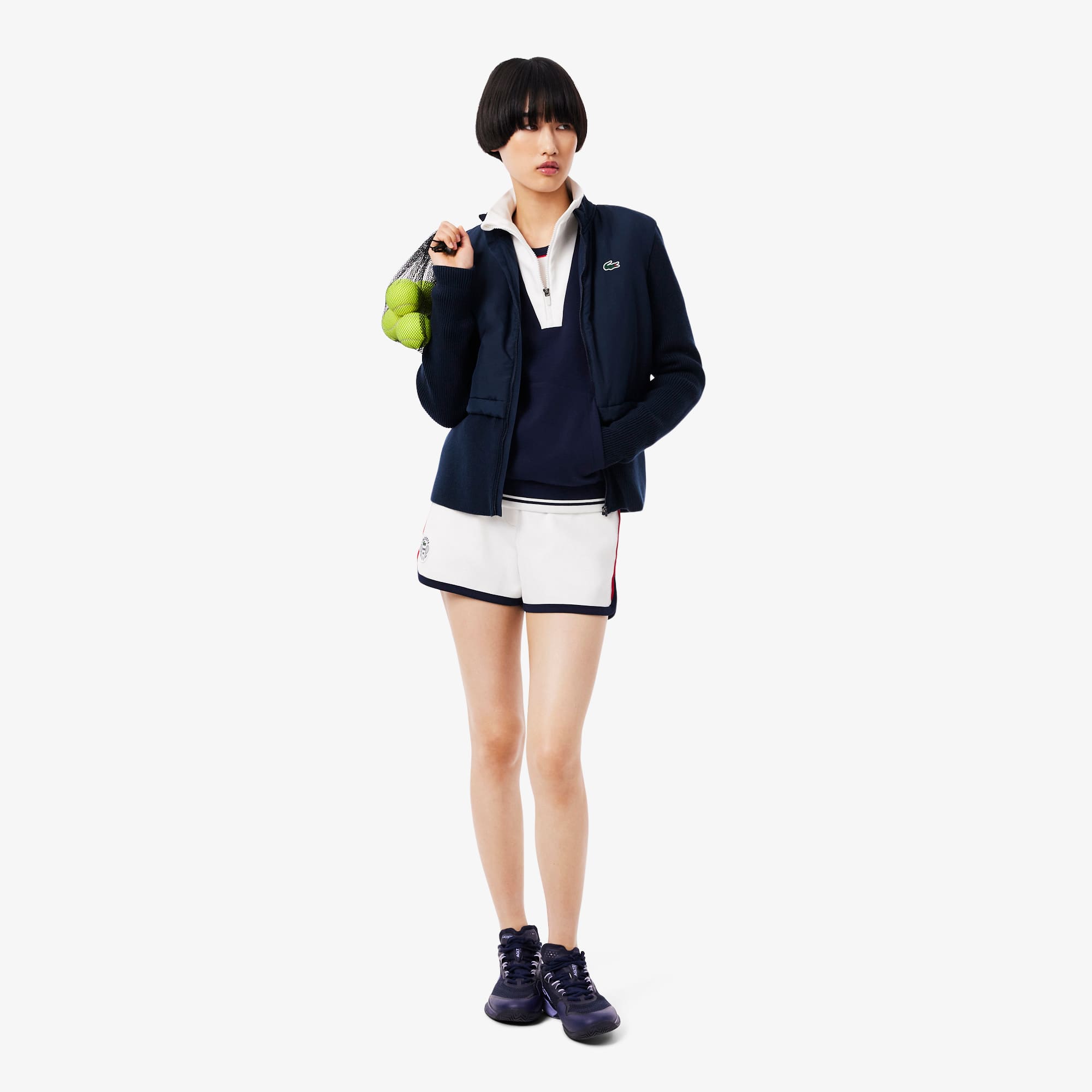 Women's UV Protect Quilted Tennis Jacket - Navy Blue
