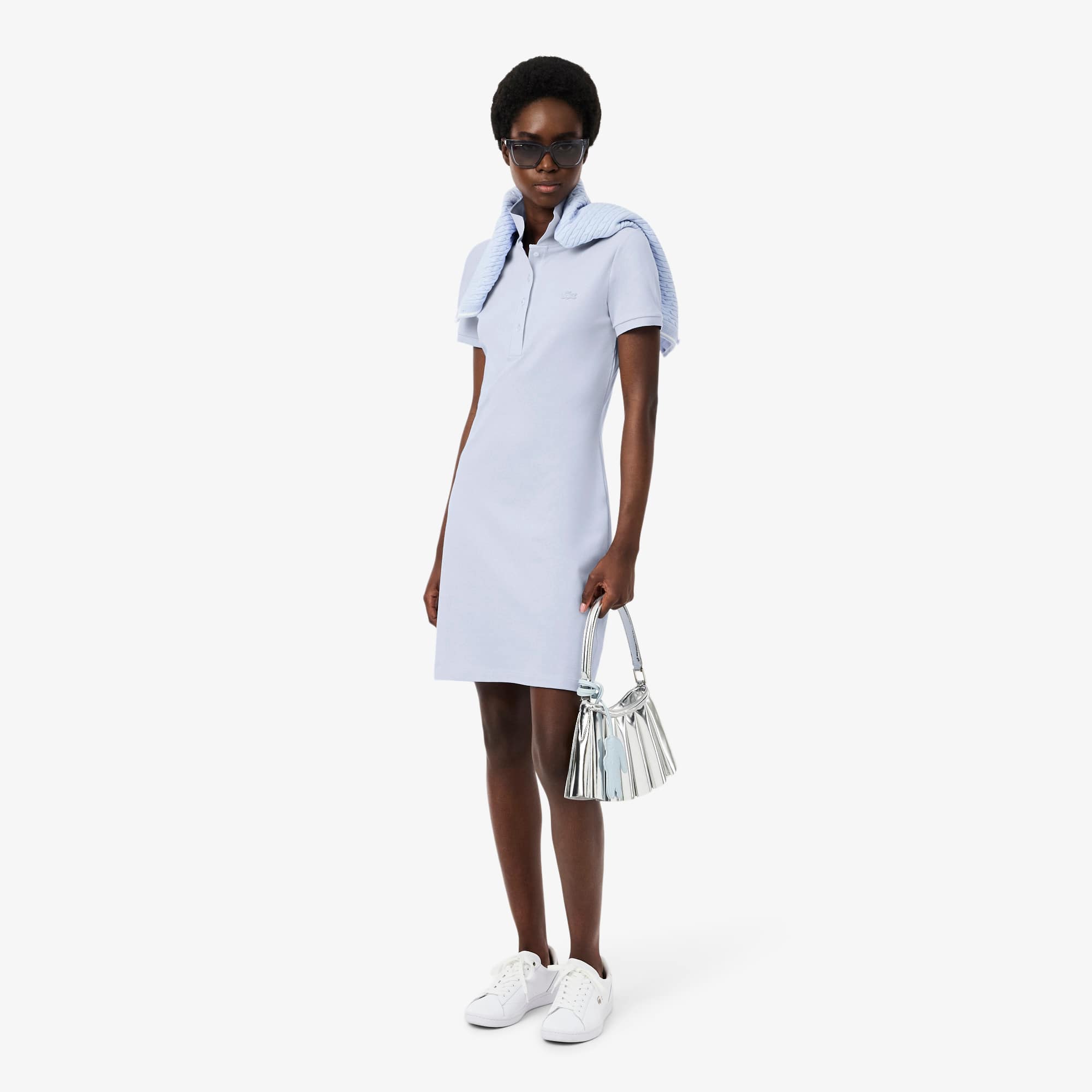 Women's Slim Fit Stretch Mini Piqué Polo Dress - Phoenix blue