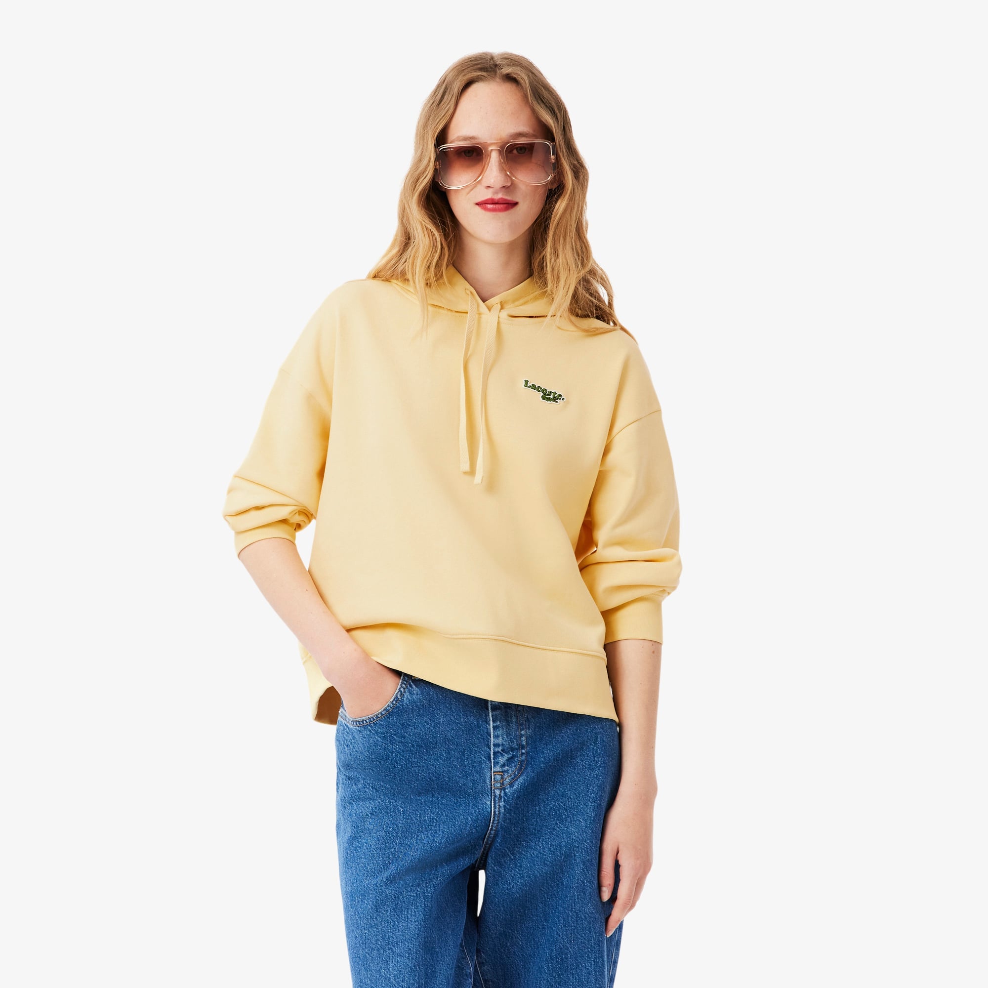 Women's Oversized Logo Hoodie - Yellow