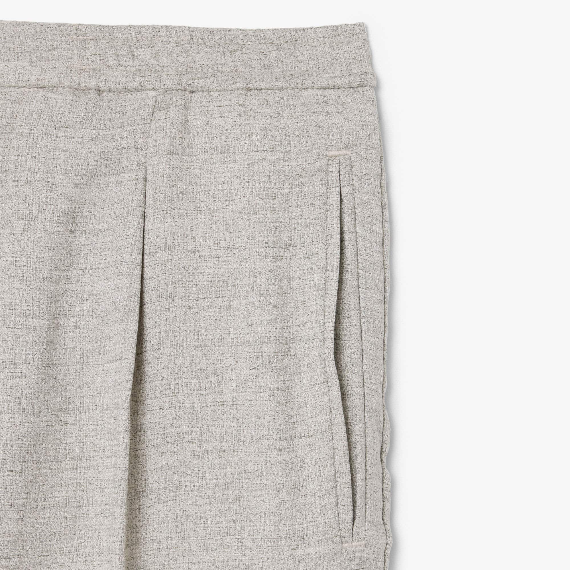 Relaxed Fit Slub Weave Pants - Grey