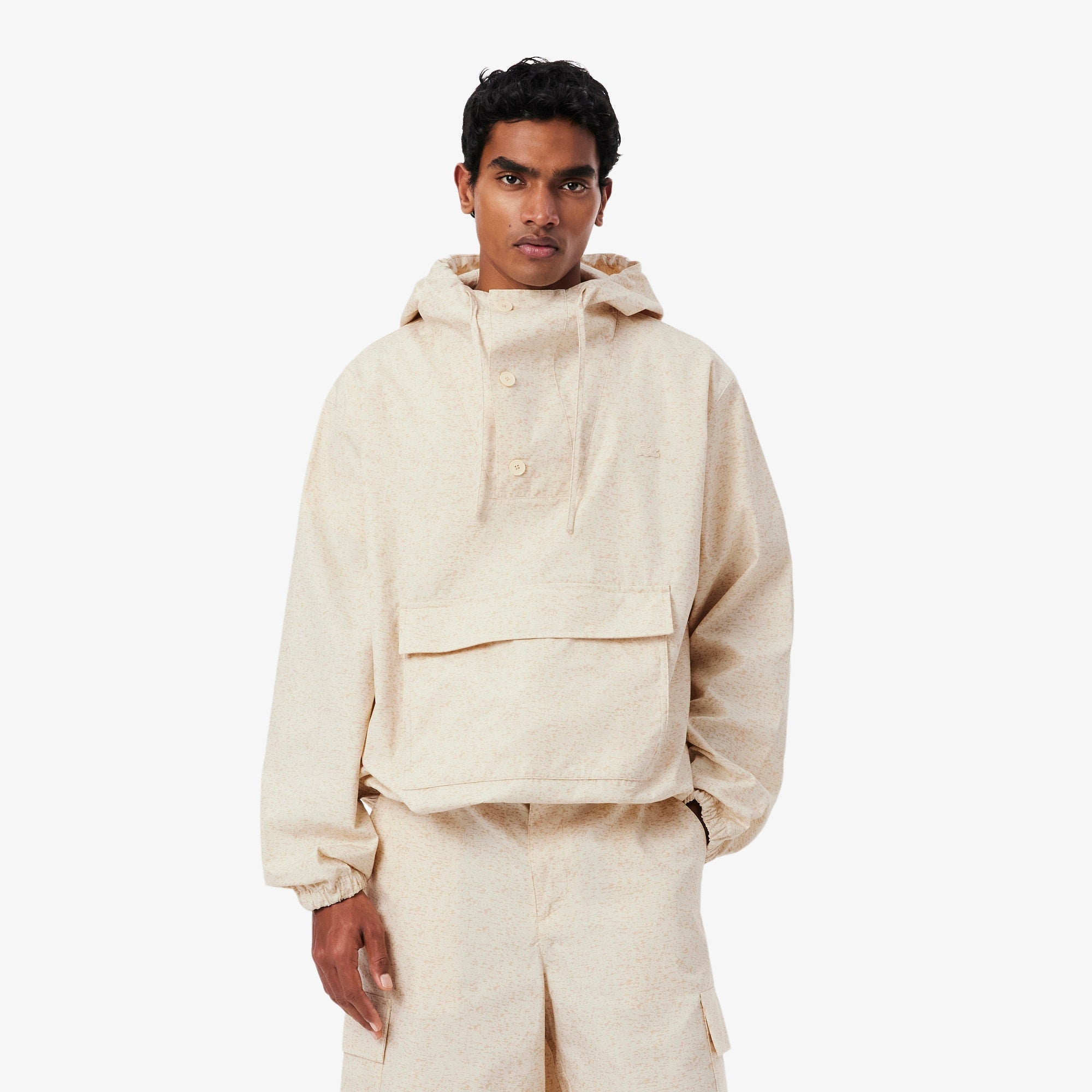 Water-Repellent Printed Jacket - Beige