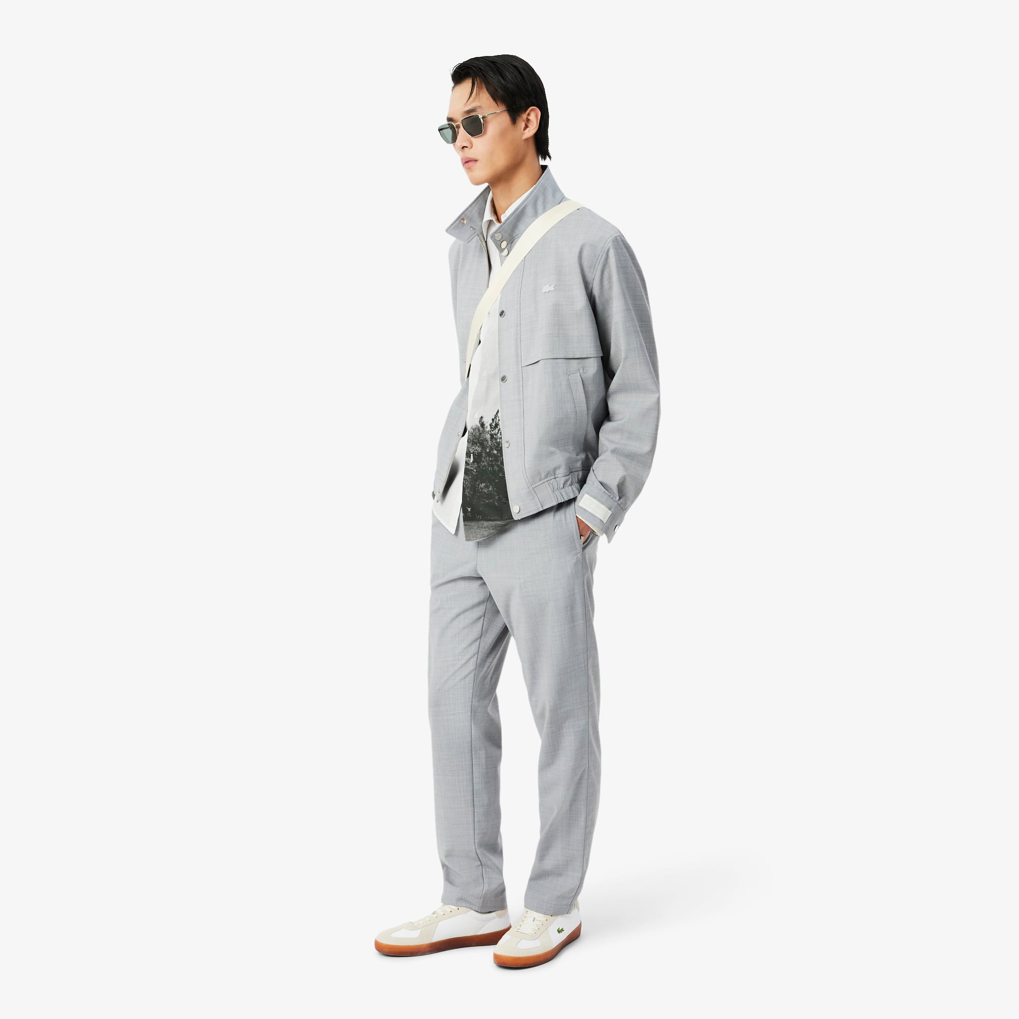 Relaxed Fit Printed Cotton Twill Shirt - White