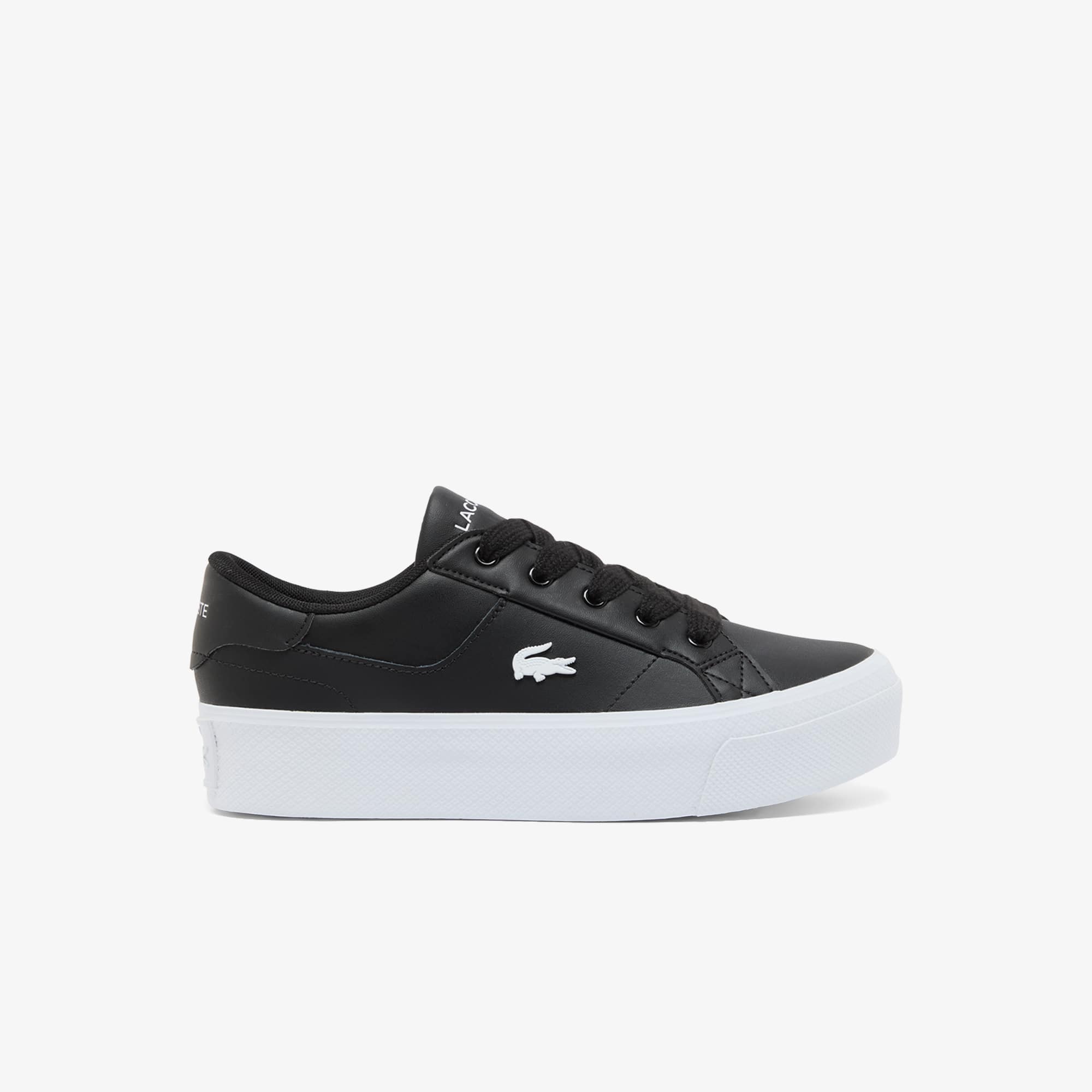 Women's Ziane Platform Leather Sneakers - Black & White