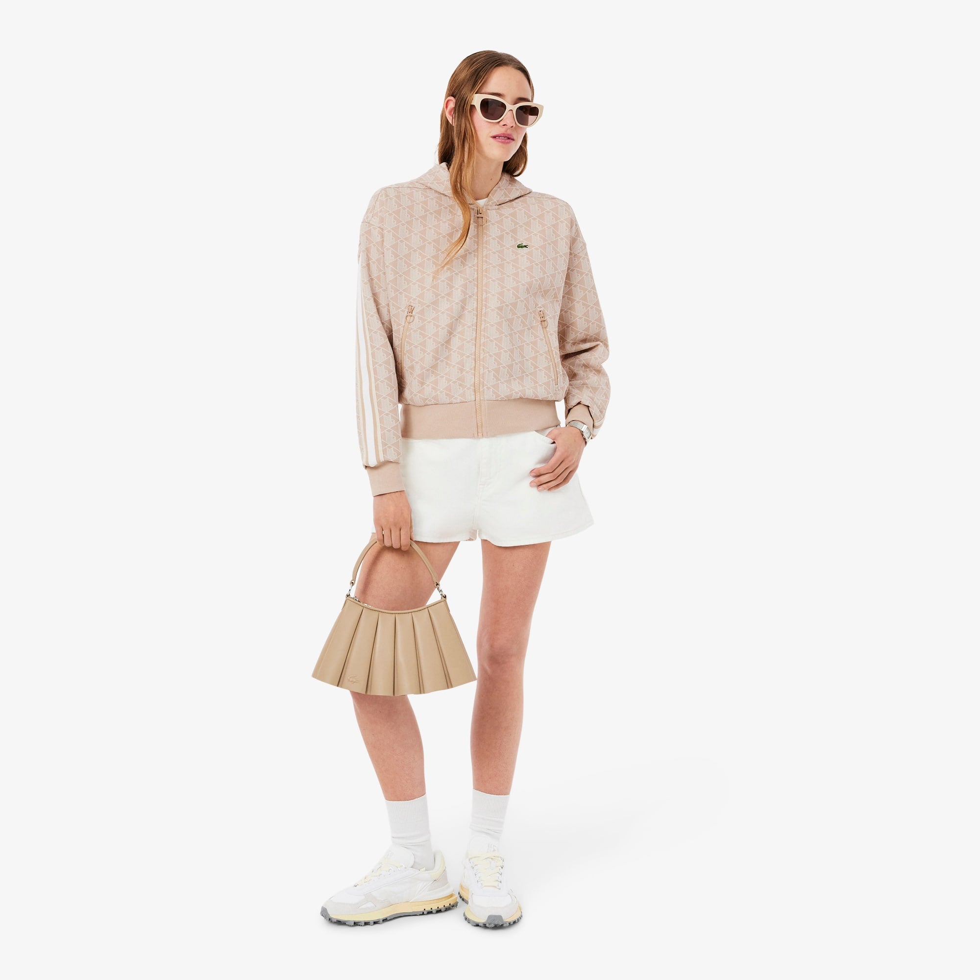 Women's Monogram Hoodie - Beige / Blanc