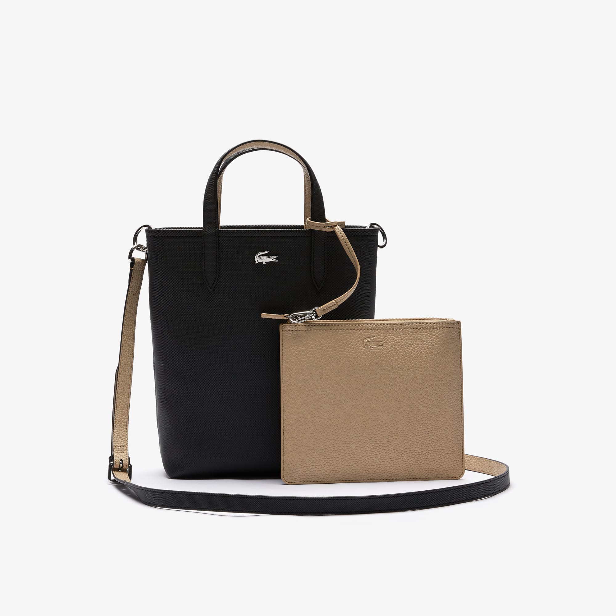 Anna Vertical Reversible Tote - Noir krema
