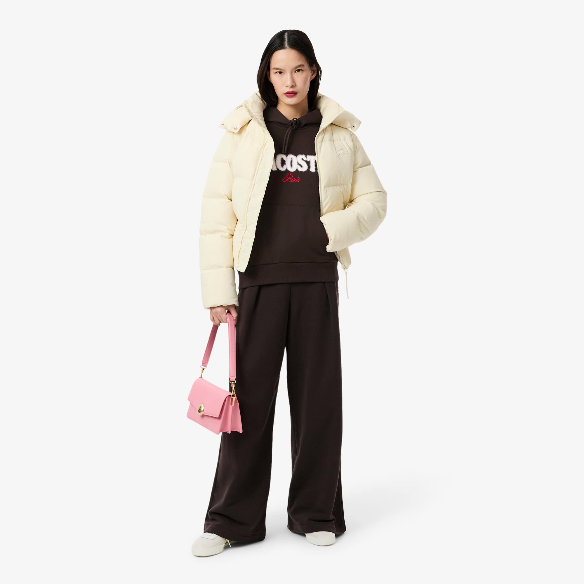 Women's Fleece Logo Hoodie - Brown
