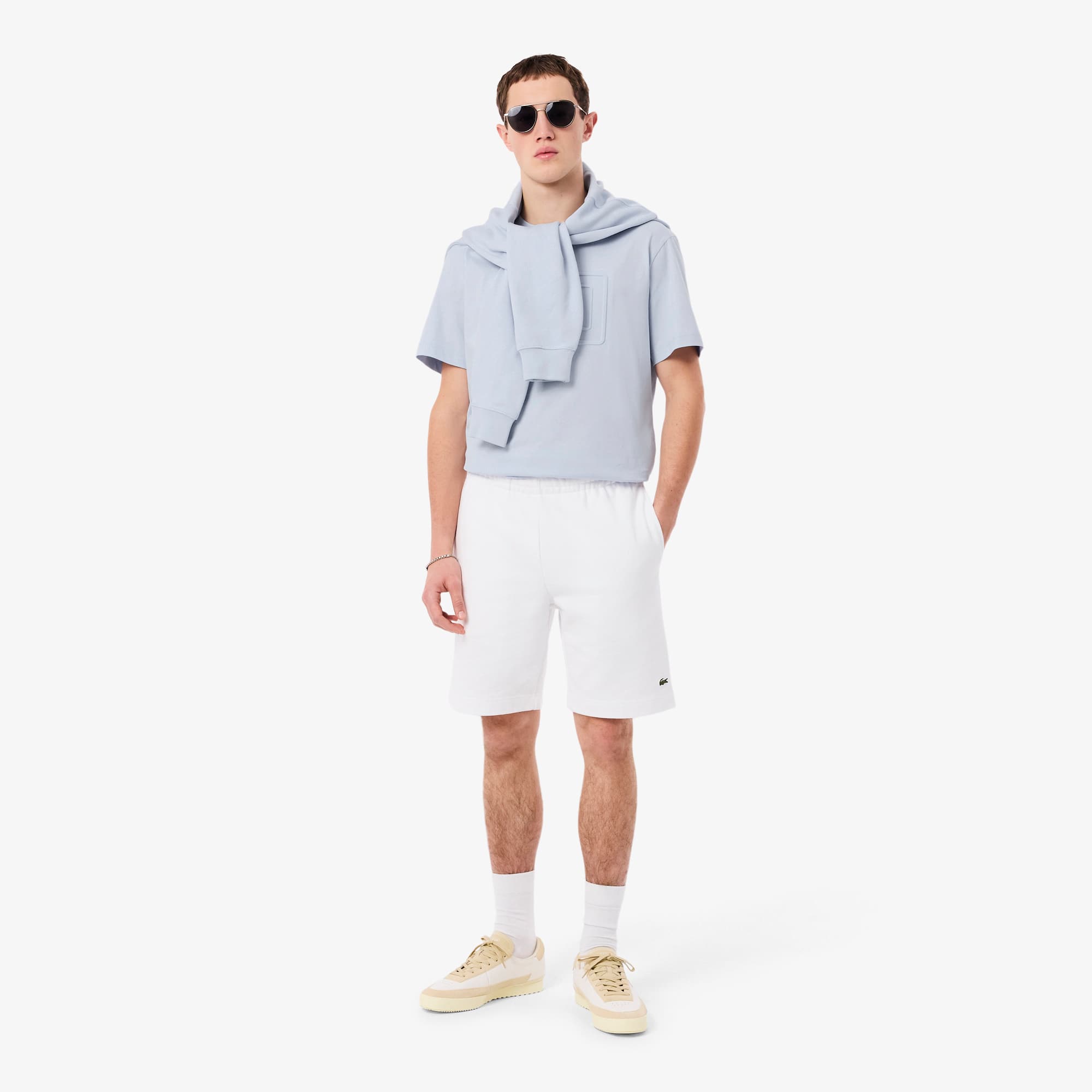 Embroidered Cotton T-Shirt - Phoenix blue