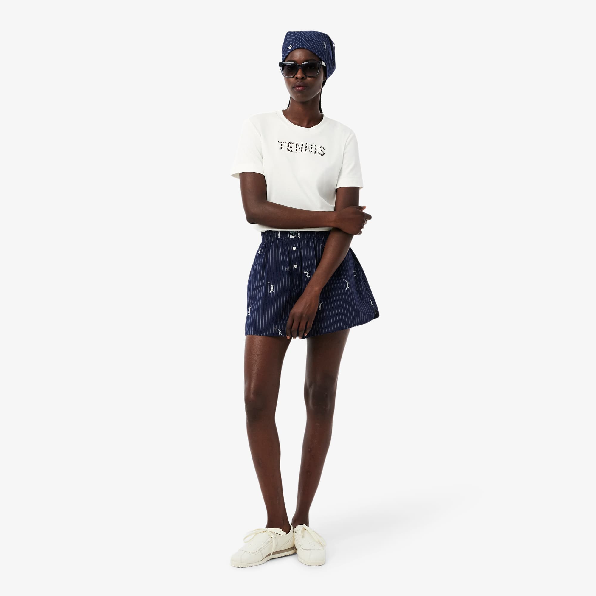 Tennis Embroidery T-Shirt - White