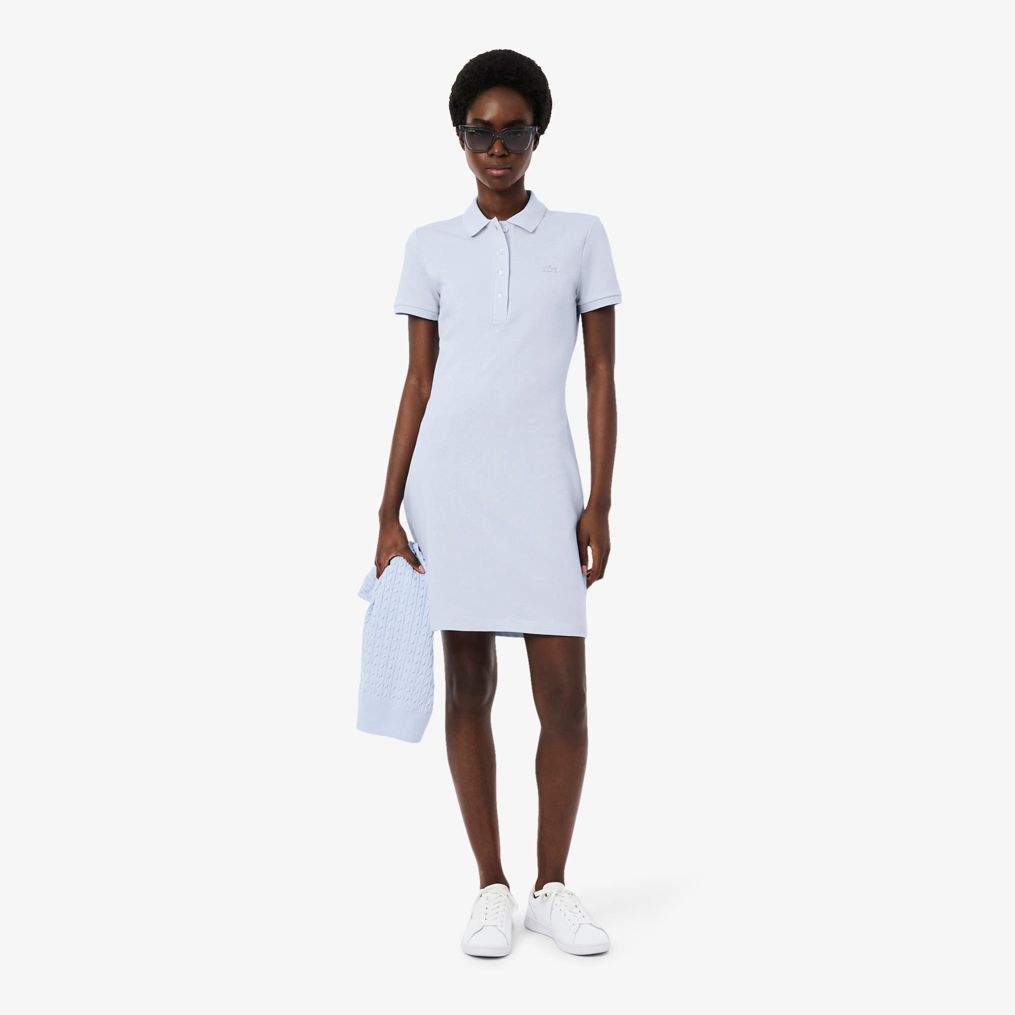 Women's Slim Fit Stretch Mini Piqué Polo Dress - Phoenix blue