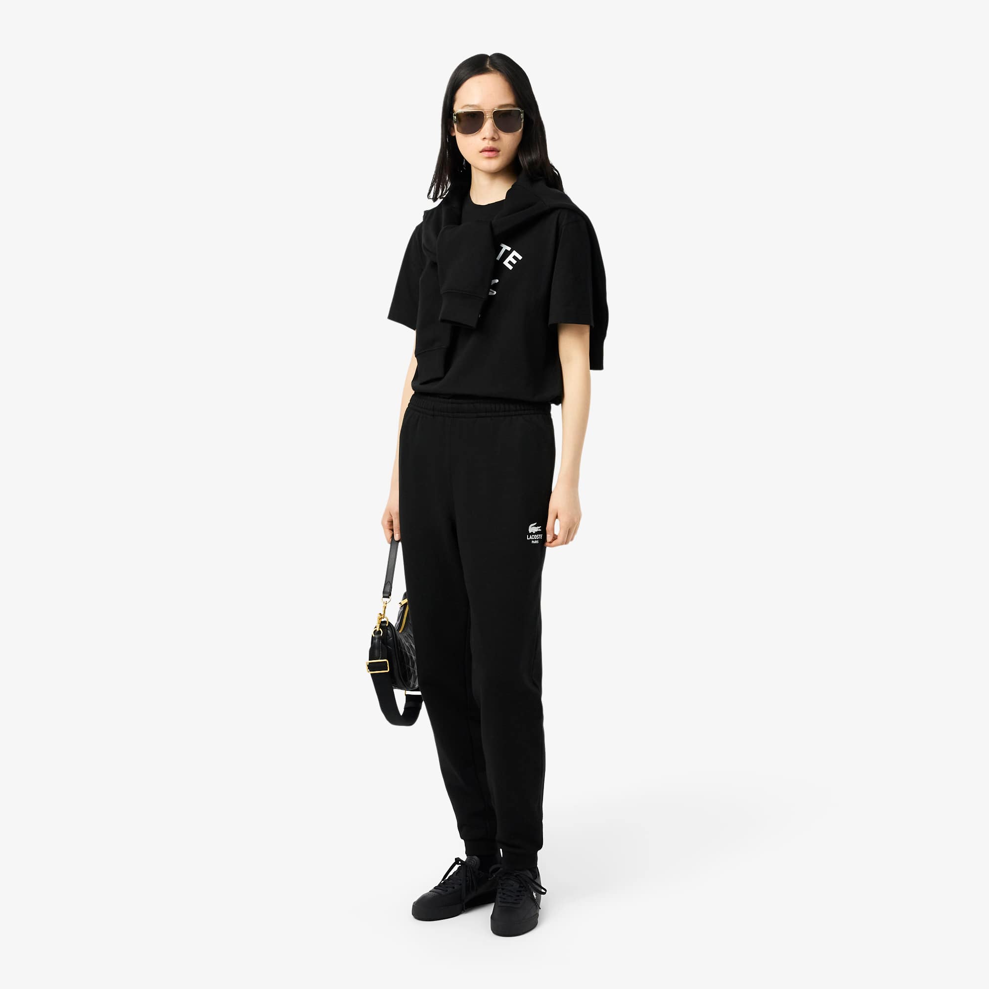 Unisex Tapered Leg Sweatpants - Black