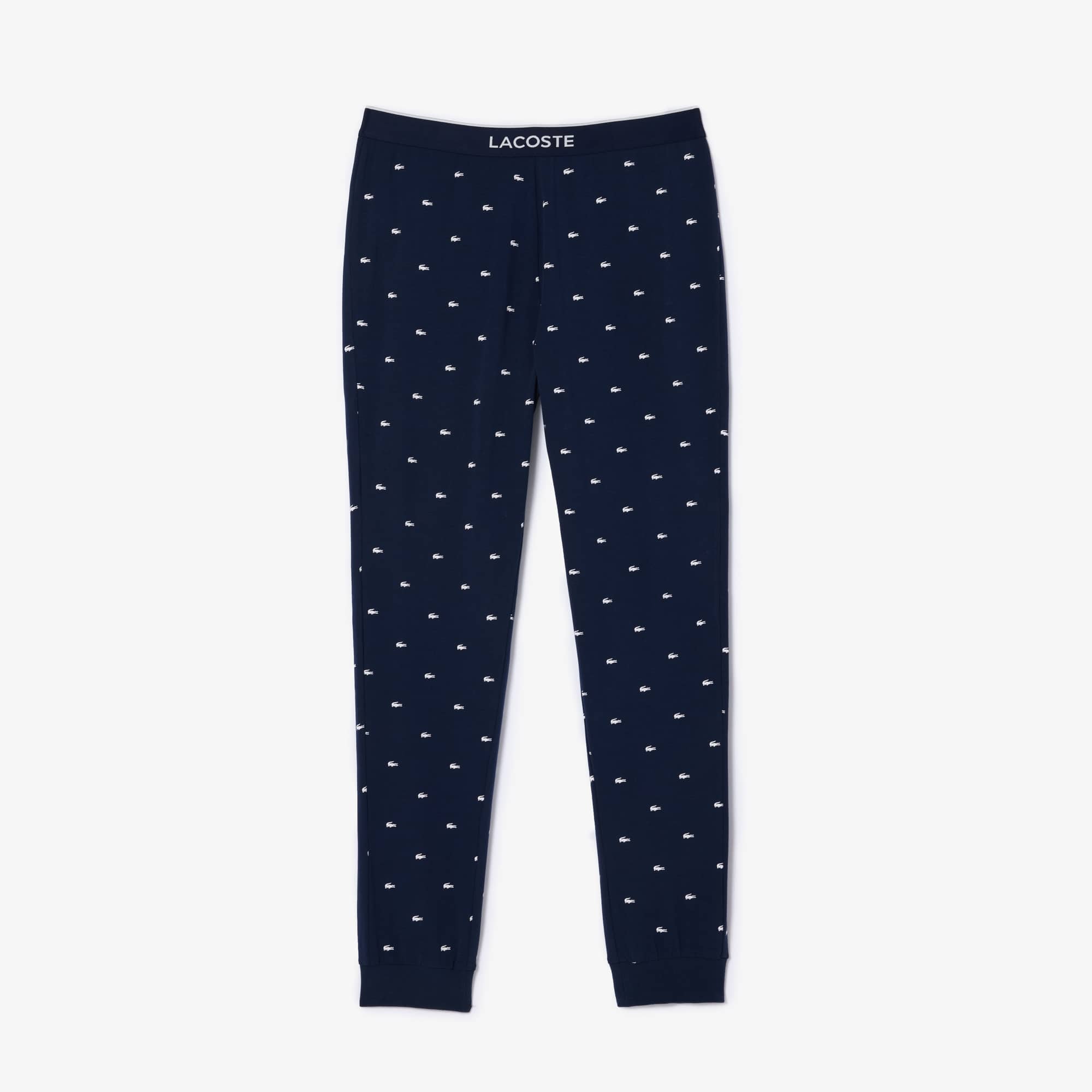 Men's Crocodile Motif Pajama Pants - Navy Blue / White
