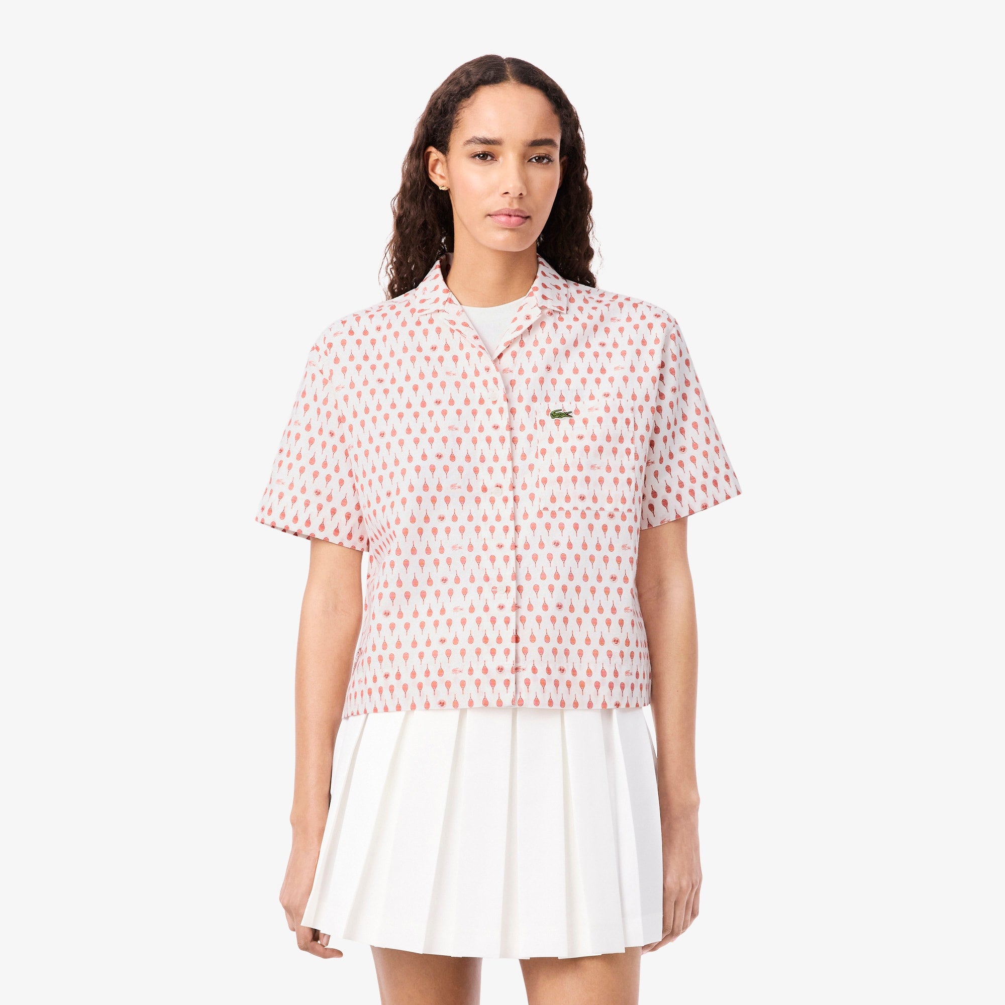 Roland-Garros Edition Print Shirt - Blanc / Marron