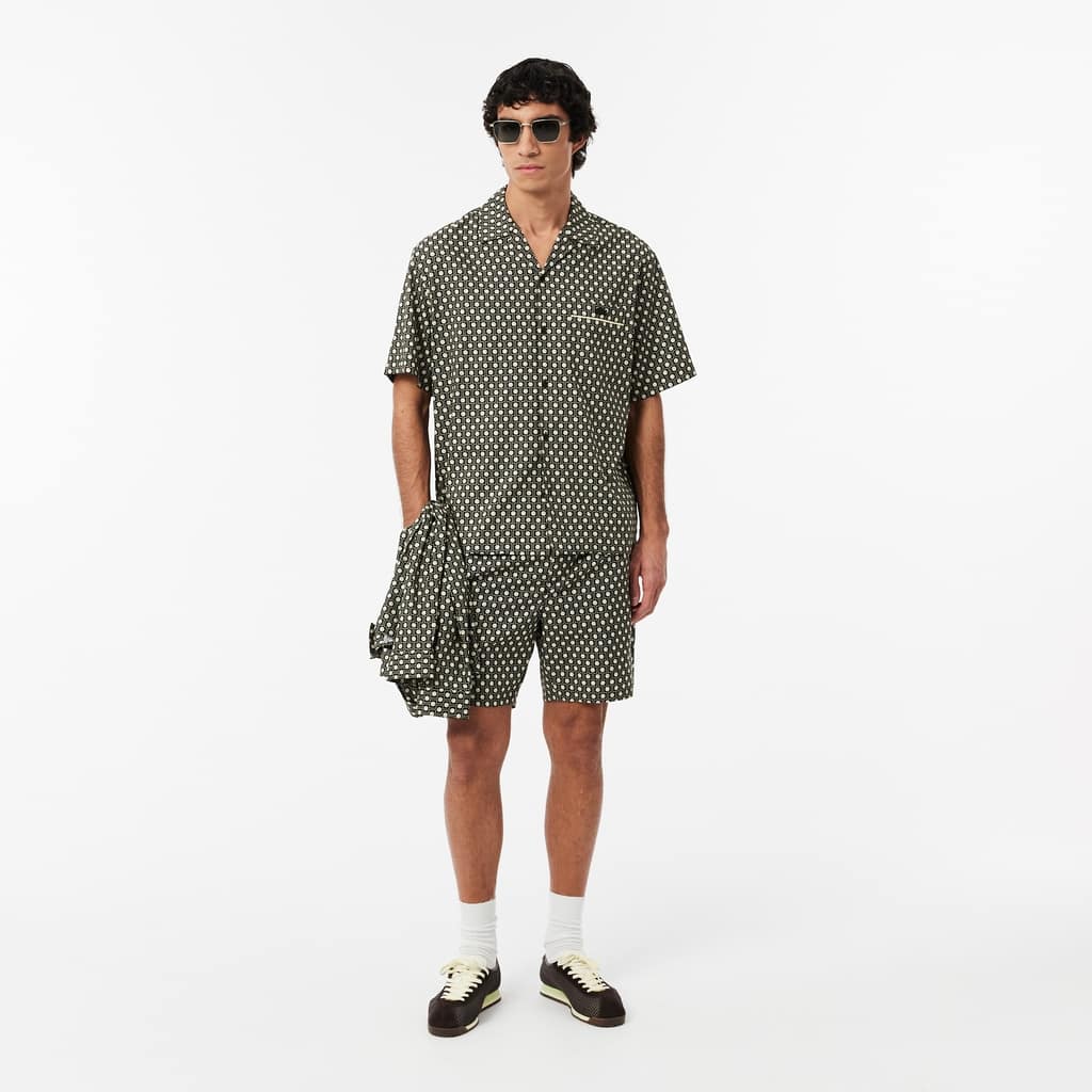 Relaxed Fit Short Sleeved Shirt - Marron / Beige