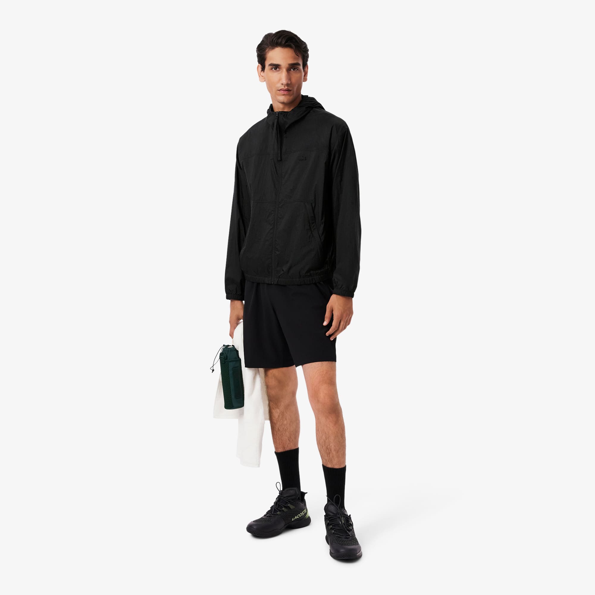 Men's Water-Repellent Nylon Jacket - Black