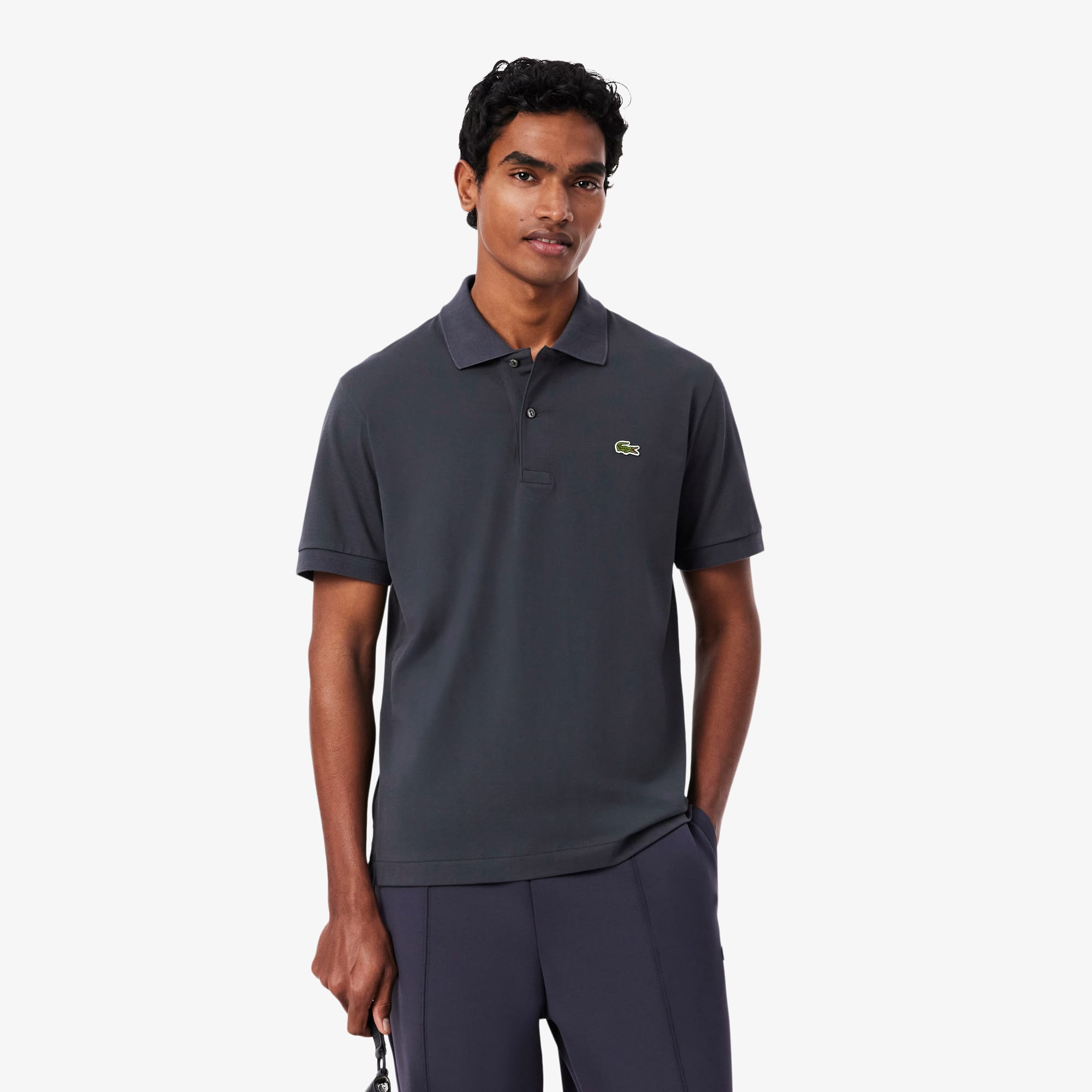 Men's Classic Fit L.12.12 LIGHT Piqué Polo - Dark Grey