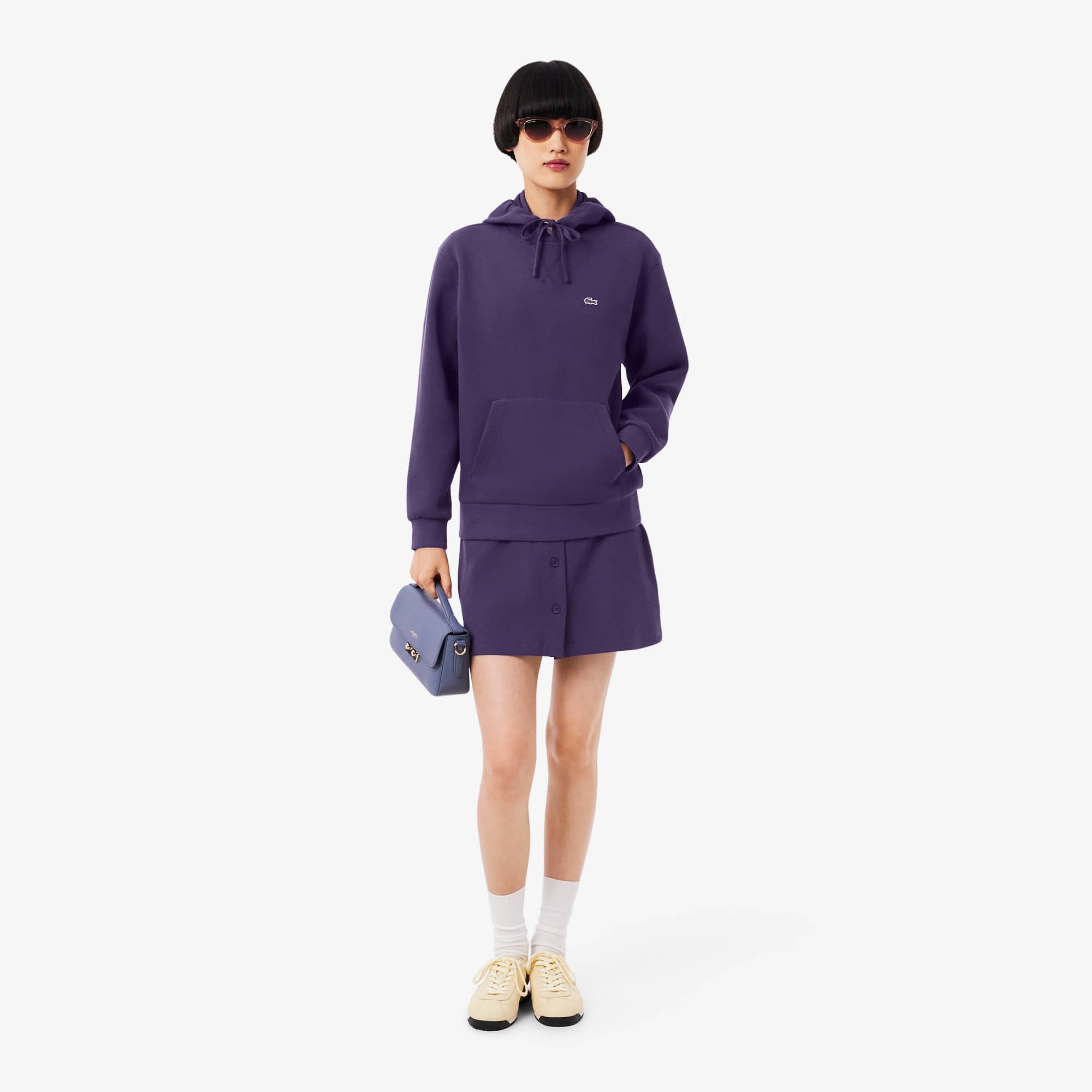 Women's Piqué Hoodie - Purple