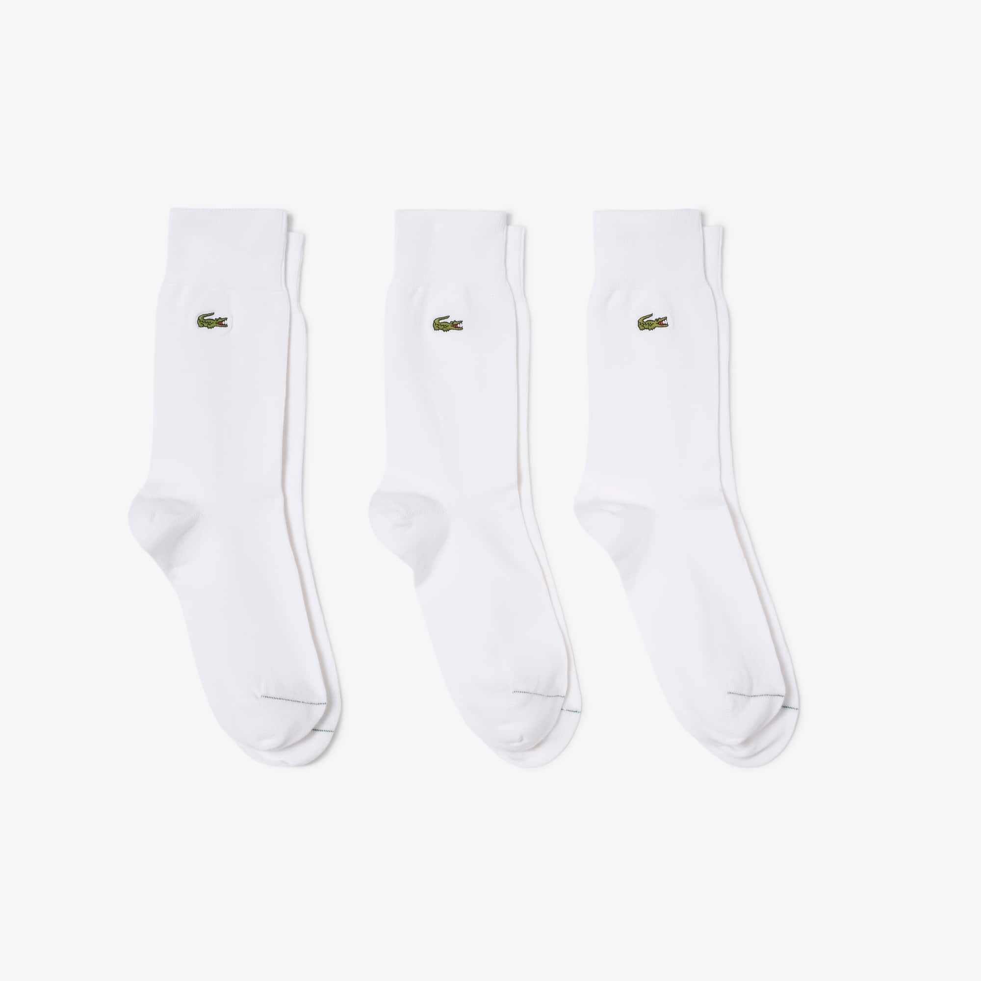 Unisex 3-Pack Long Socks - White