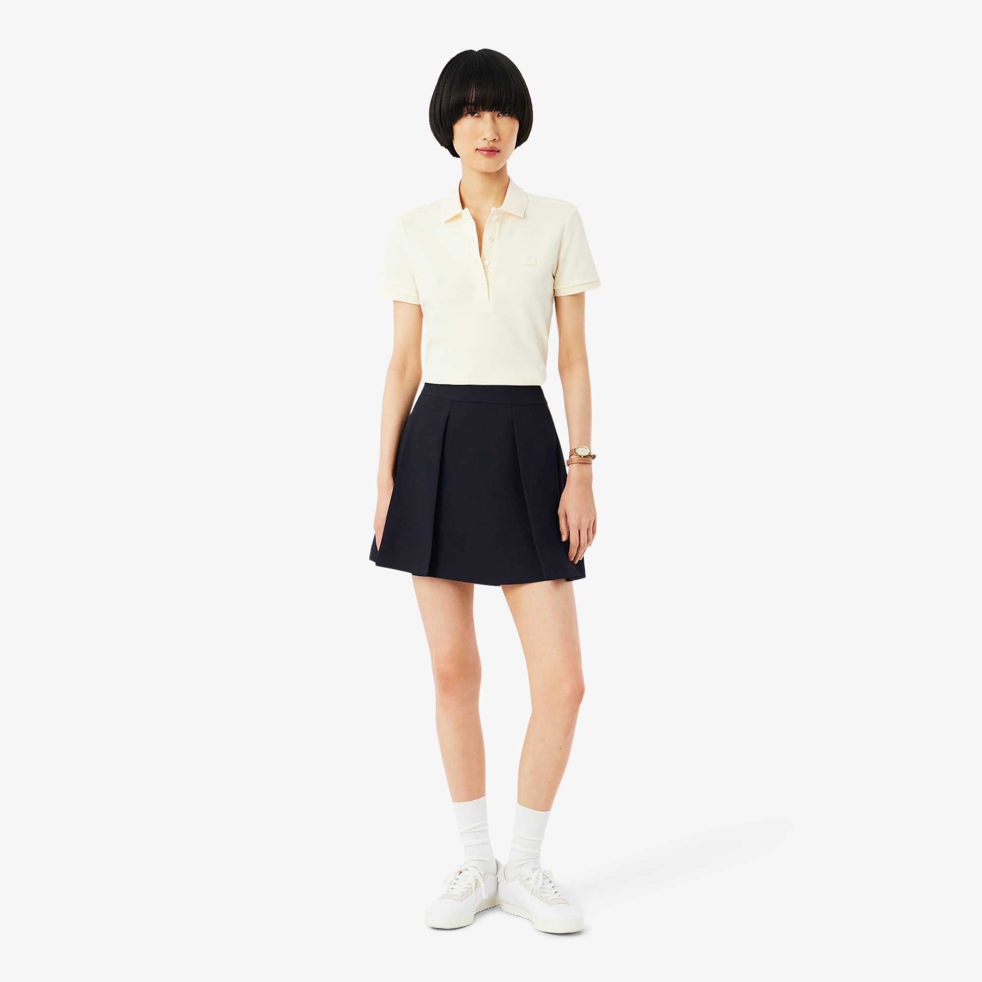 Short Fluid Pleated Skirt - Abysm blue