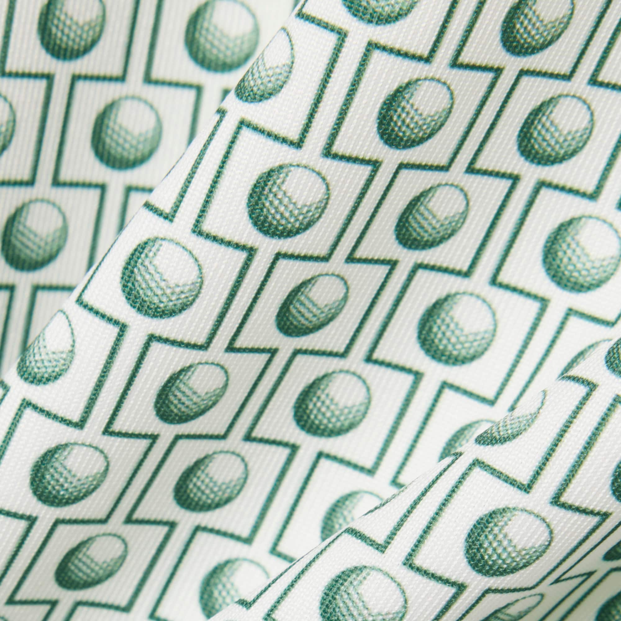 Regular Fit Printed Golf Polo - White / Green