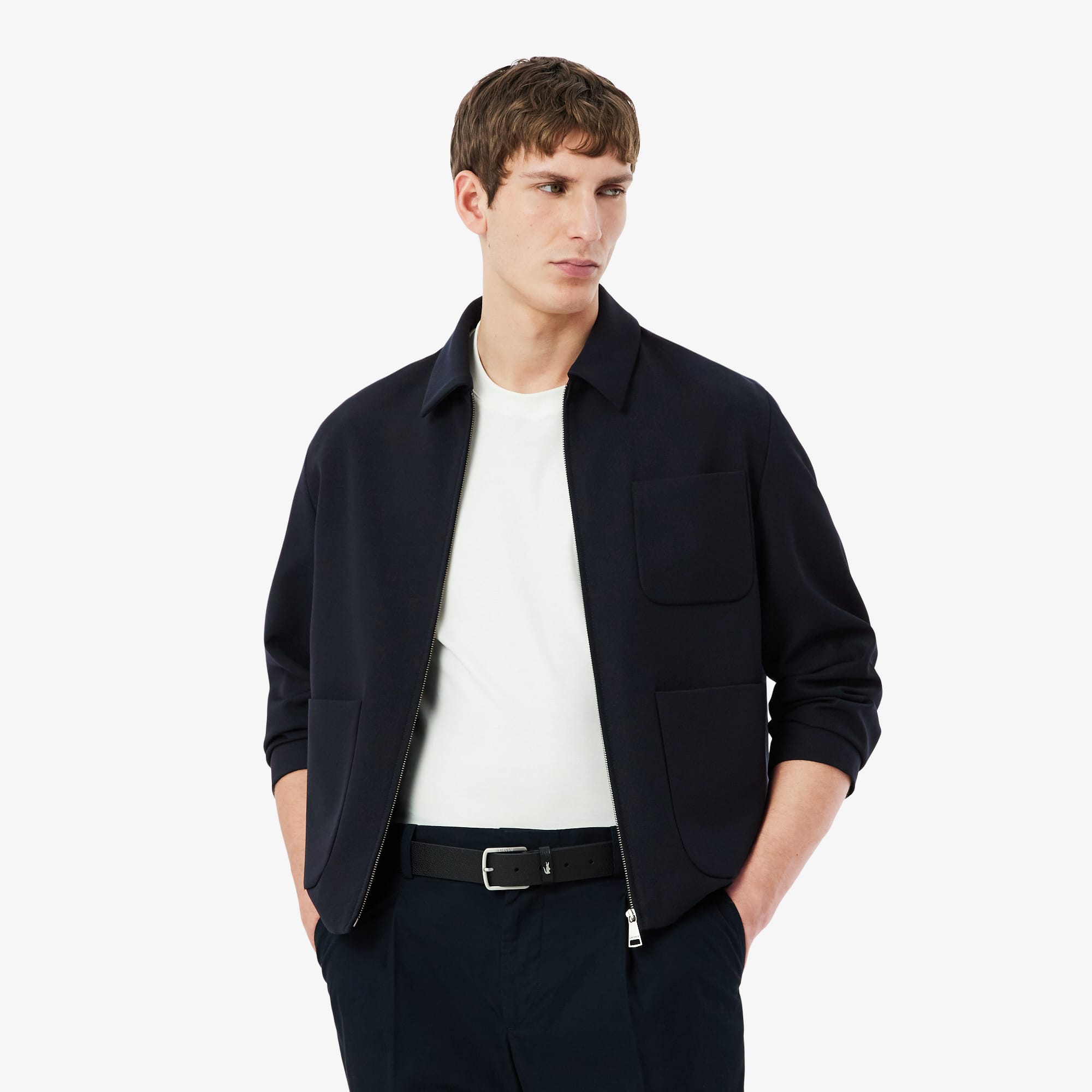 Wool blend Twill Jacket - Black