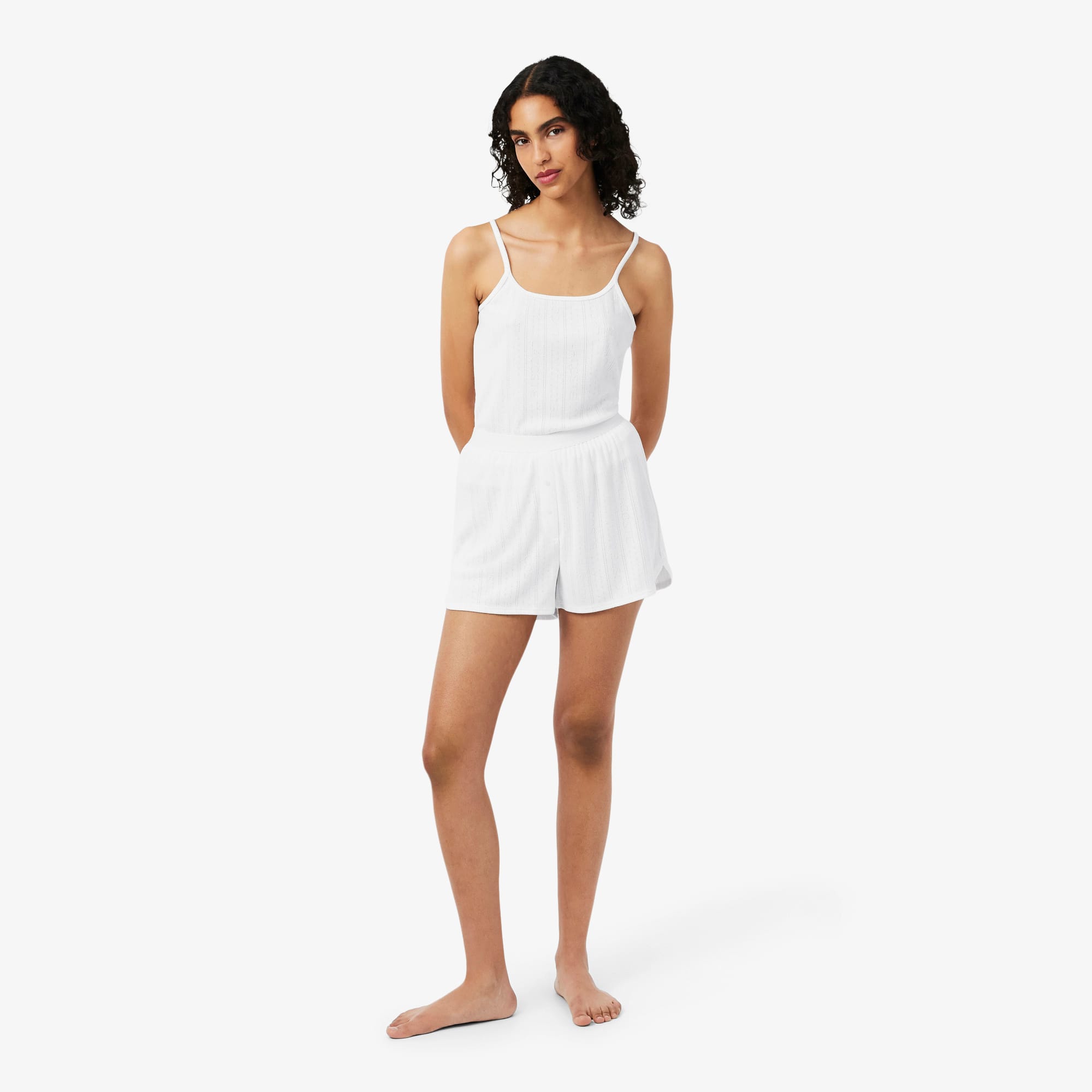Pointelle Pajama Set - White