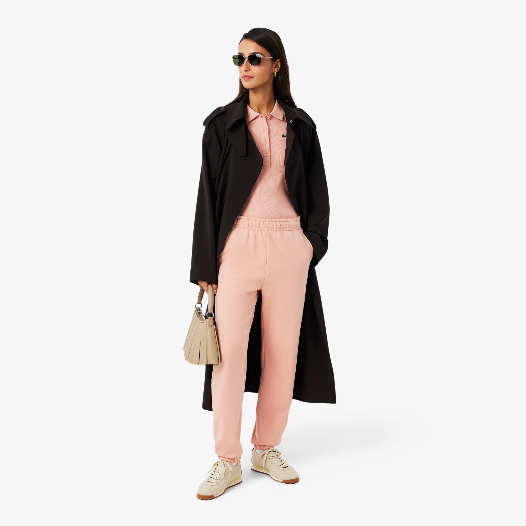 Women's Slim Fit L.12.D Ribbed Cotton Polo - Rose