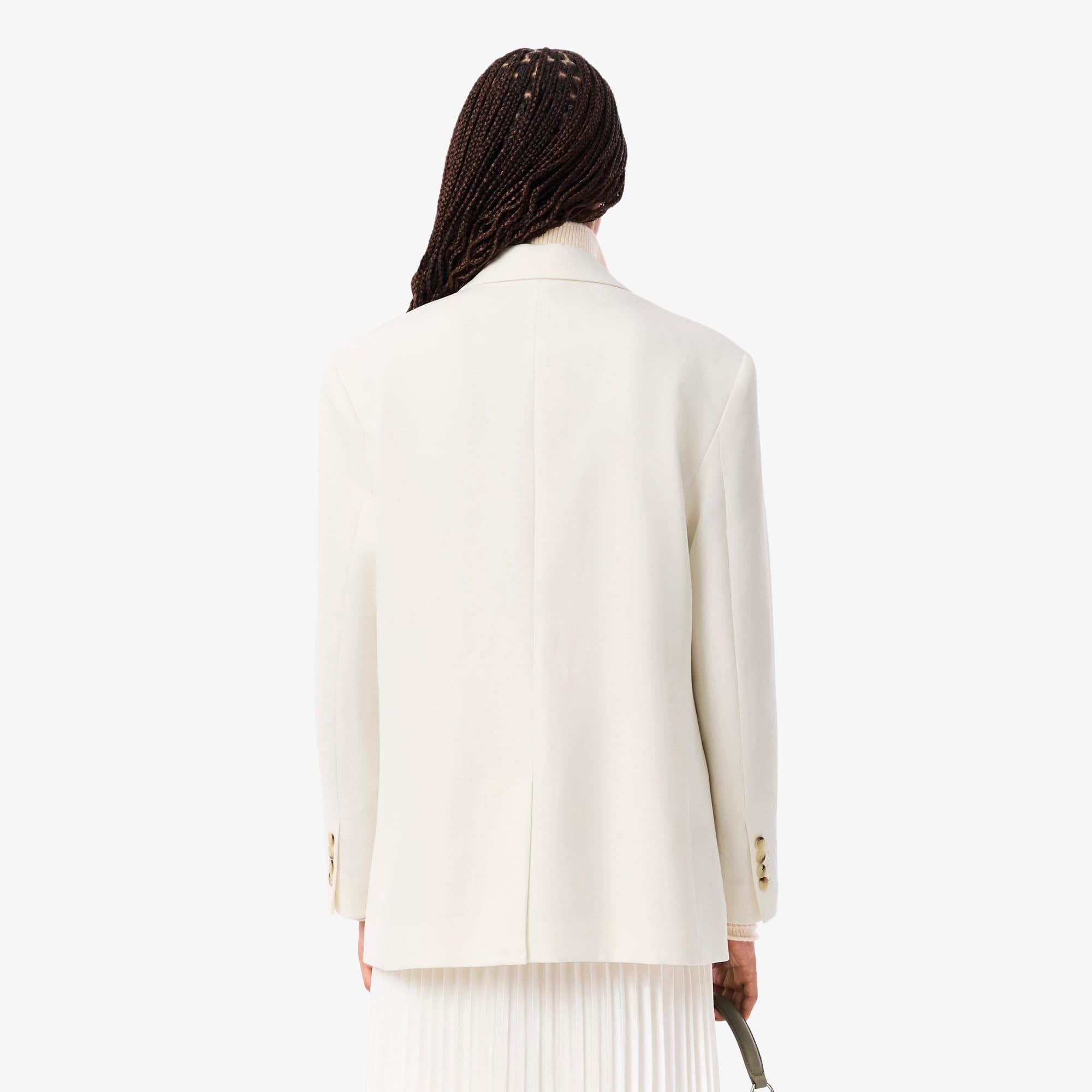 Women's Wool Twill Blazer - Cream