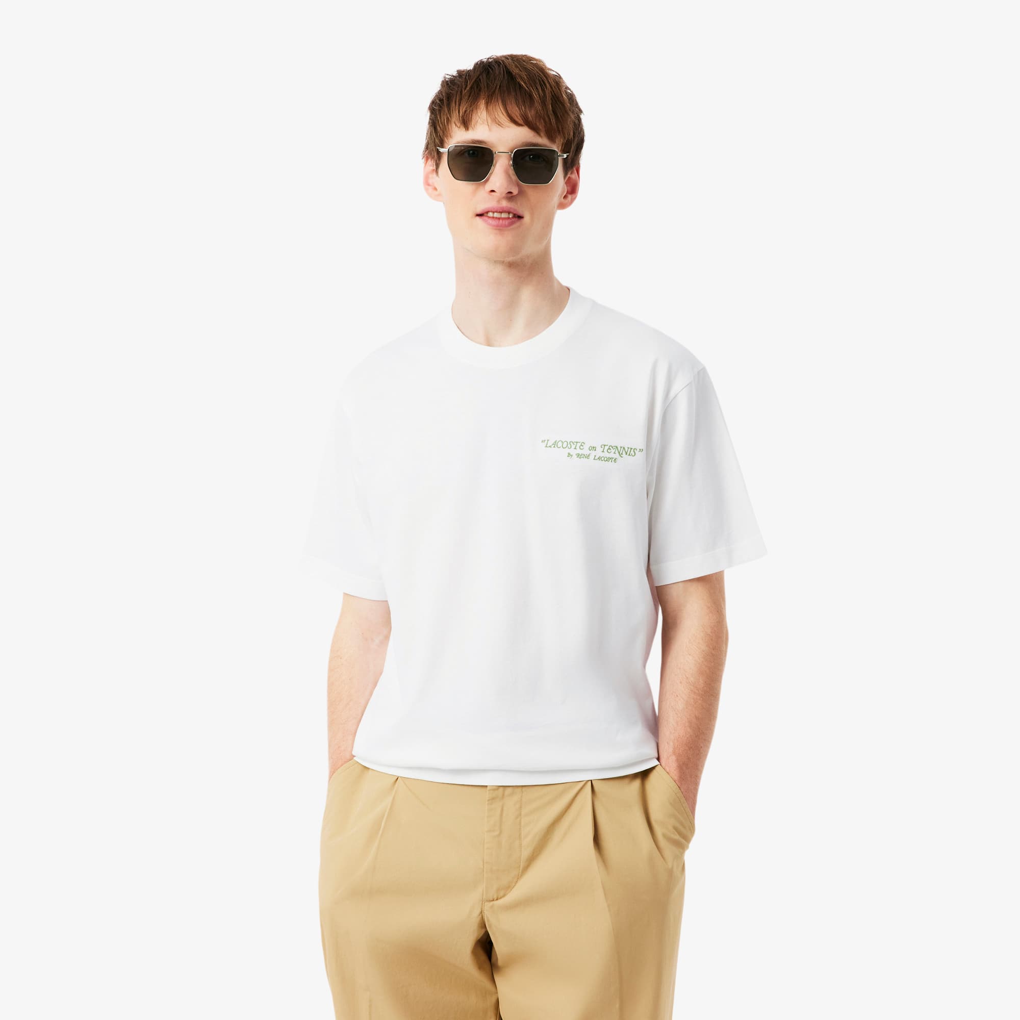 Embroidered Cotton T-Shirt - White