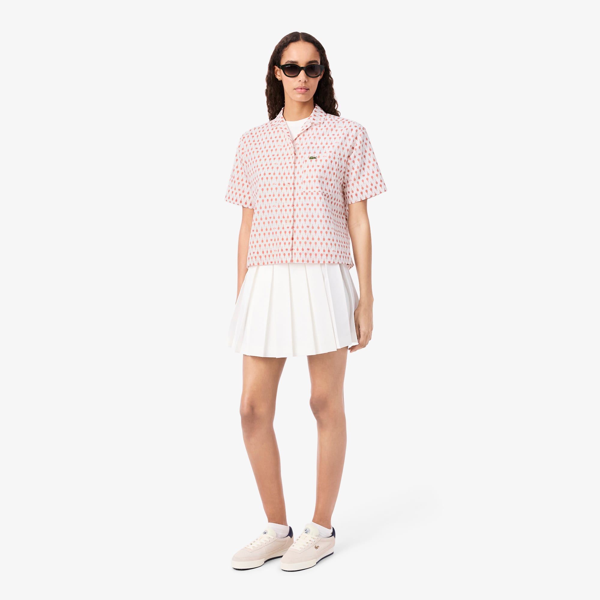 Roland-Garros Edition Print Shirt - Blanc / Marron