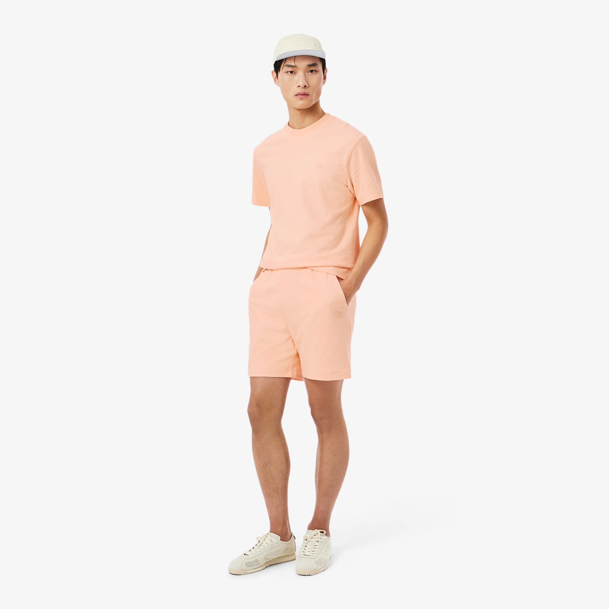 Textured Jersey Shorts - Rose Pale