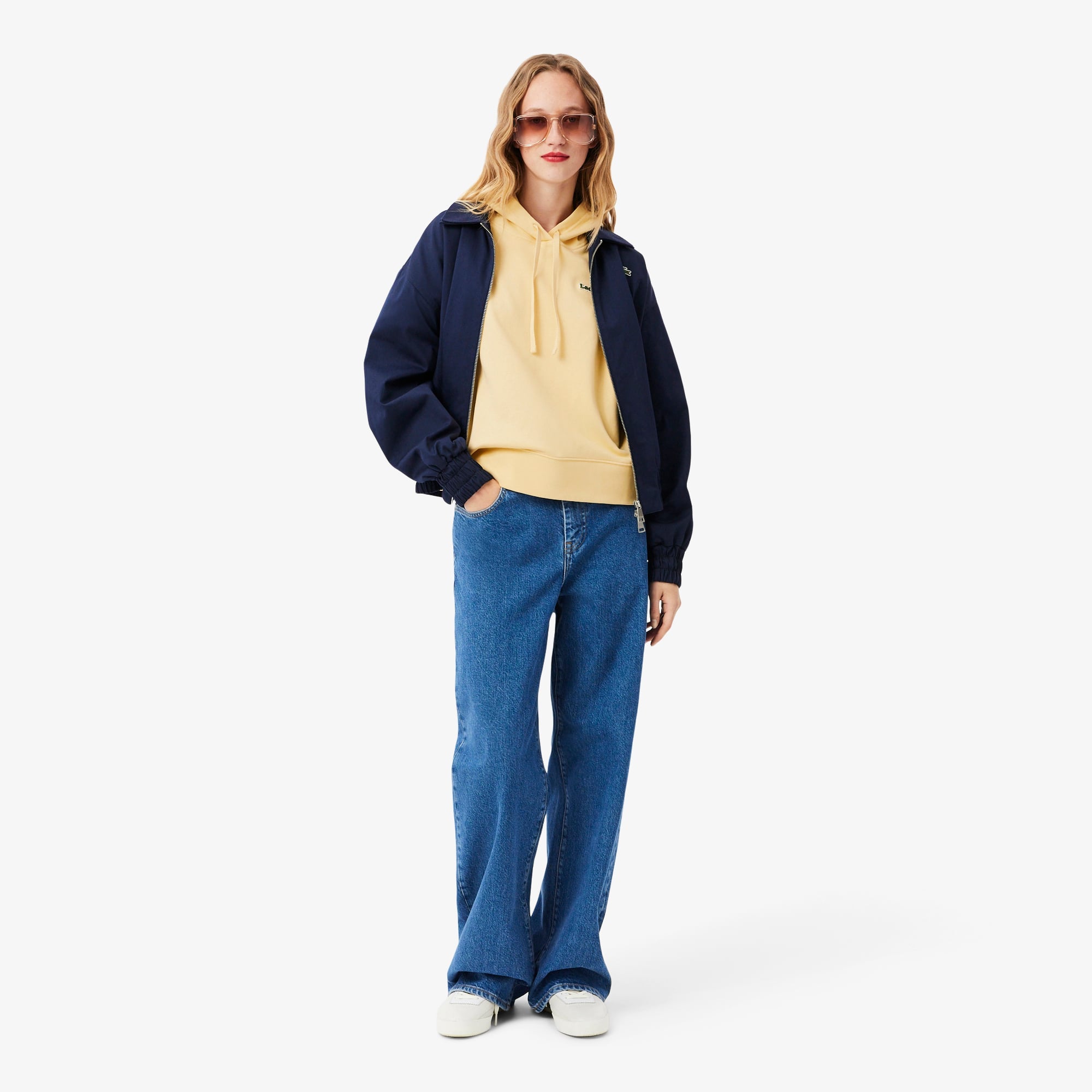 Women's Oversized Logo Hoodie - Yellow