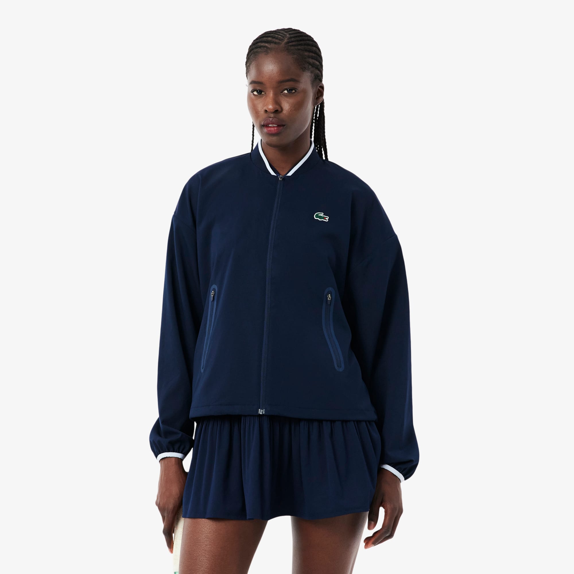 Tennis Water-Repellent Track Jacket - Navy Blue