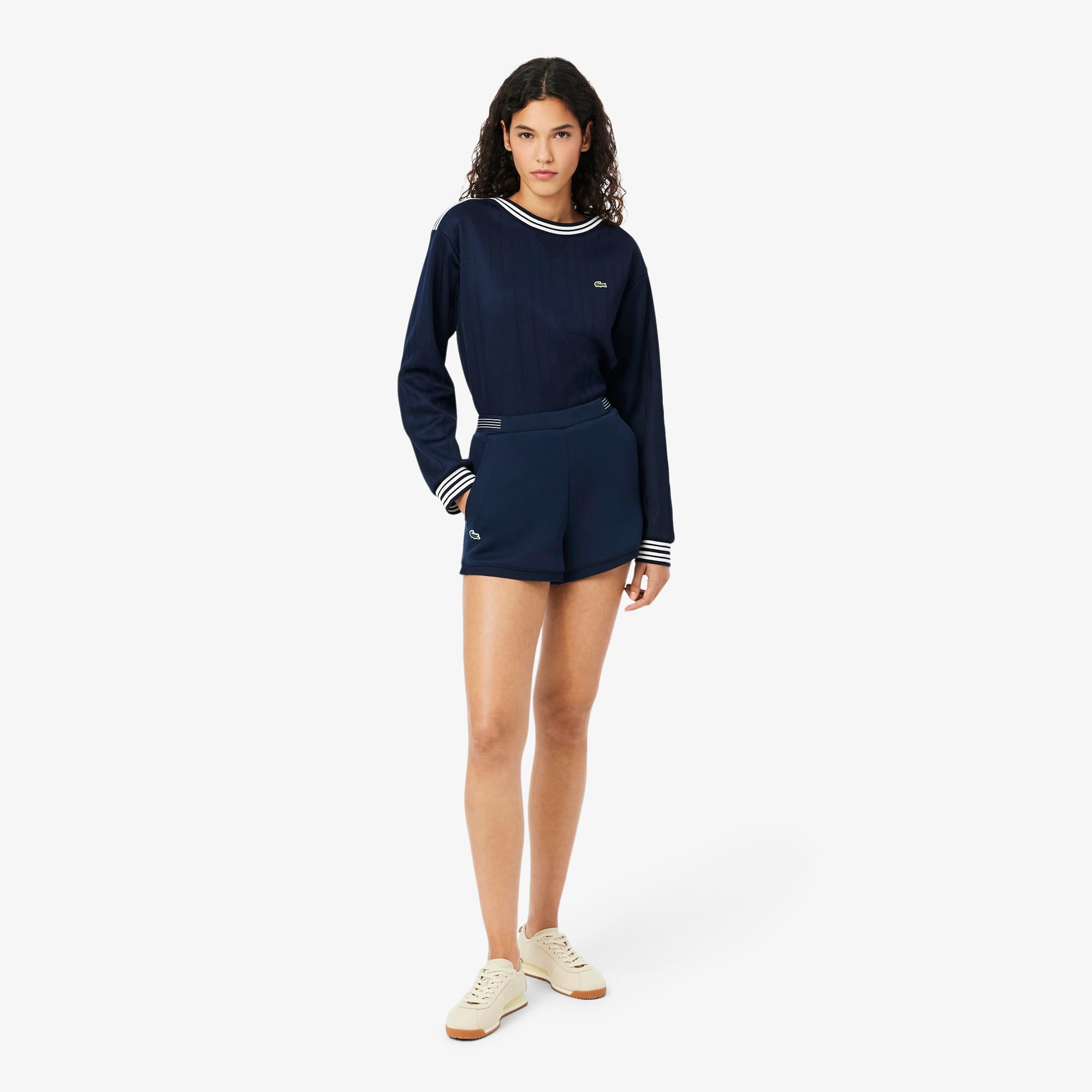 Ultra Dry Badge Accent Tennis Heritage Shorts - Navy Blue