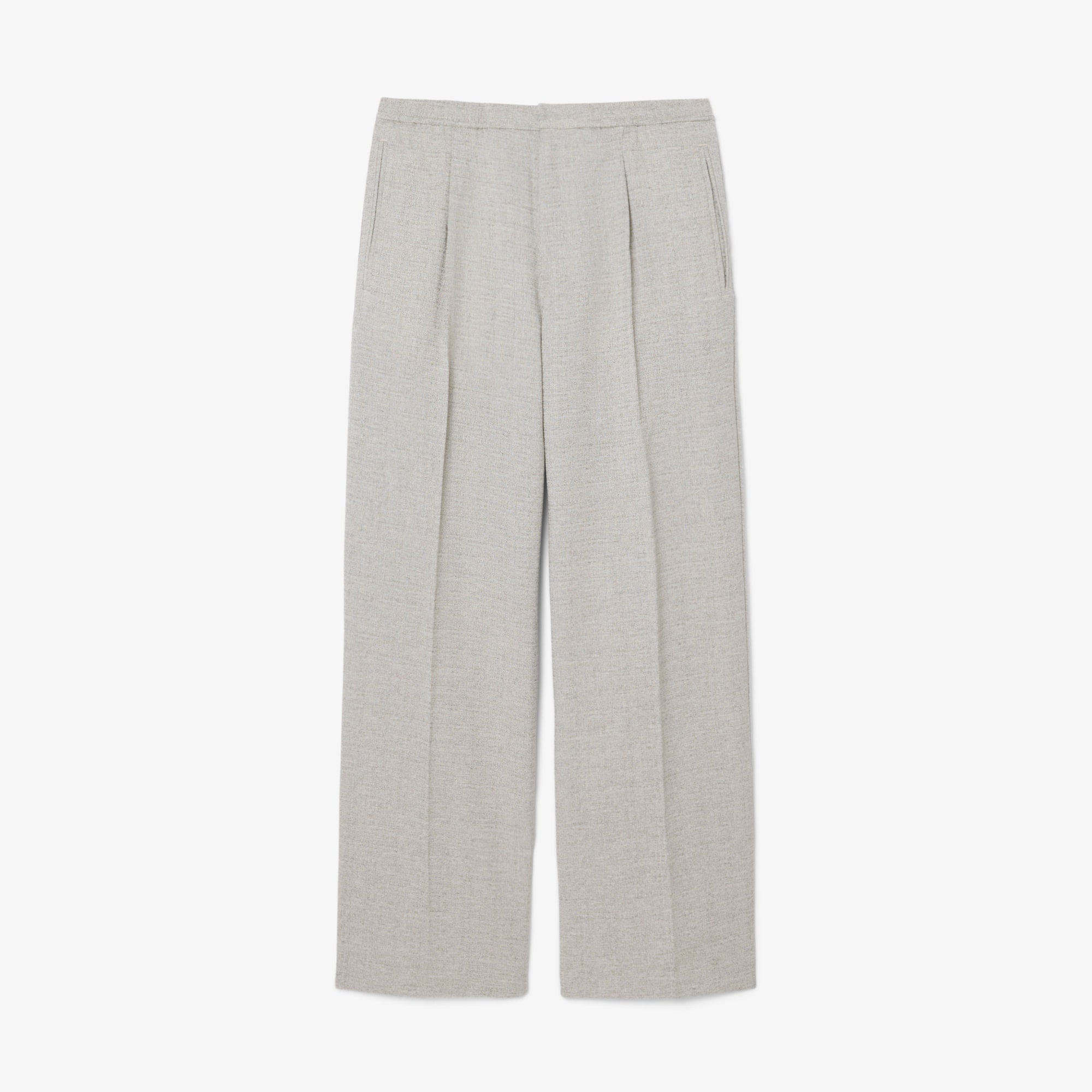 Relaxed Fit Slub Weave Pants - Grey