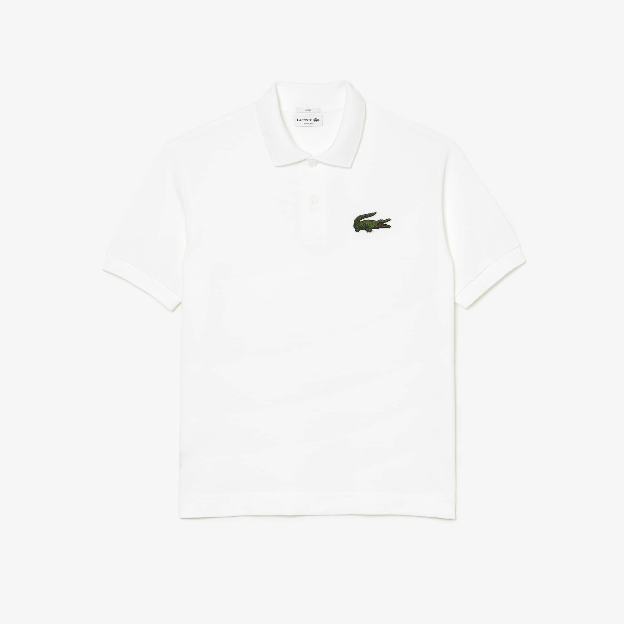 Unisex Loose Fit L.12.12 Piqué Polo - White