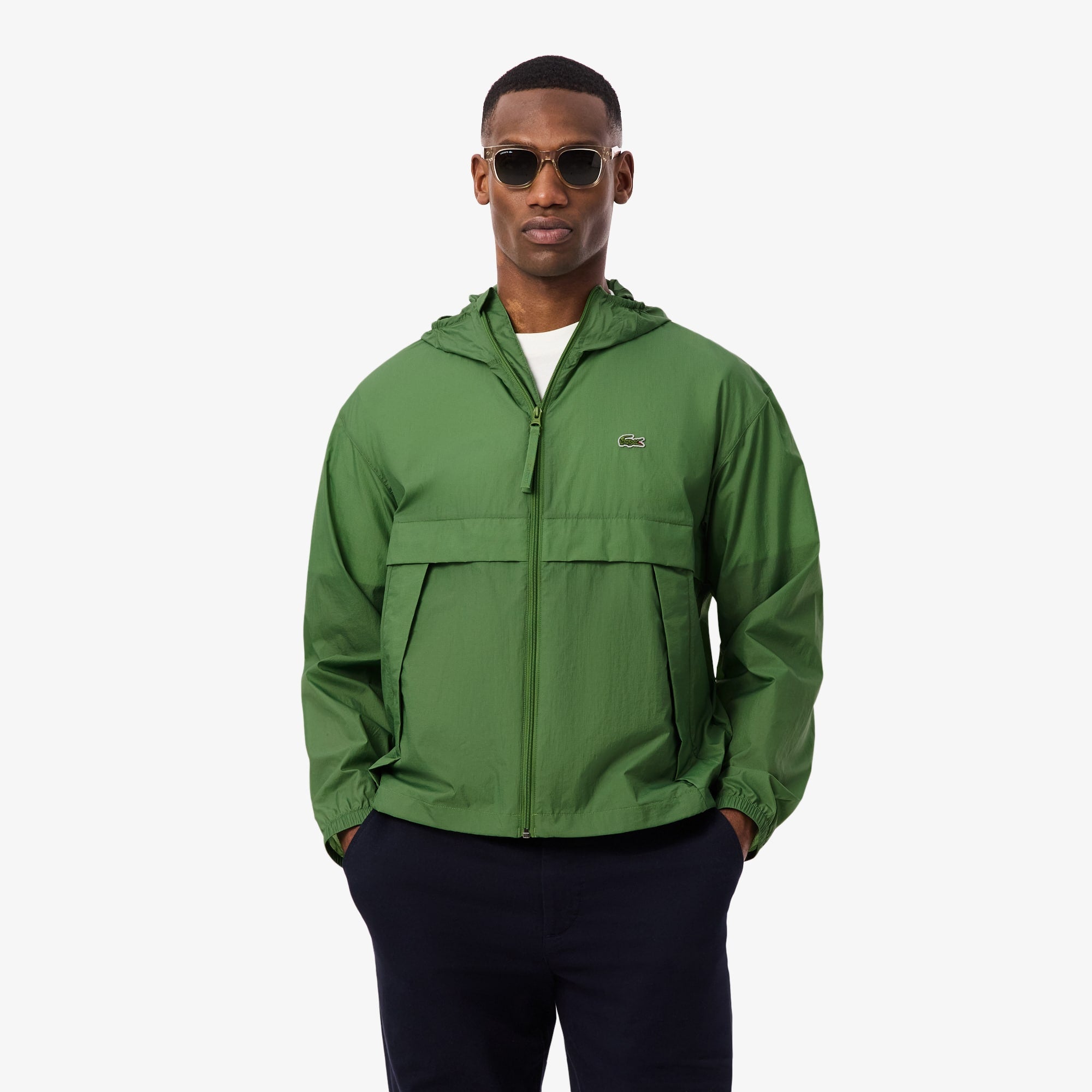 Water-Repellent Lightweight Packable Jacket - Green