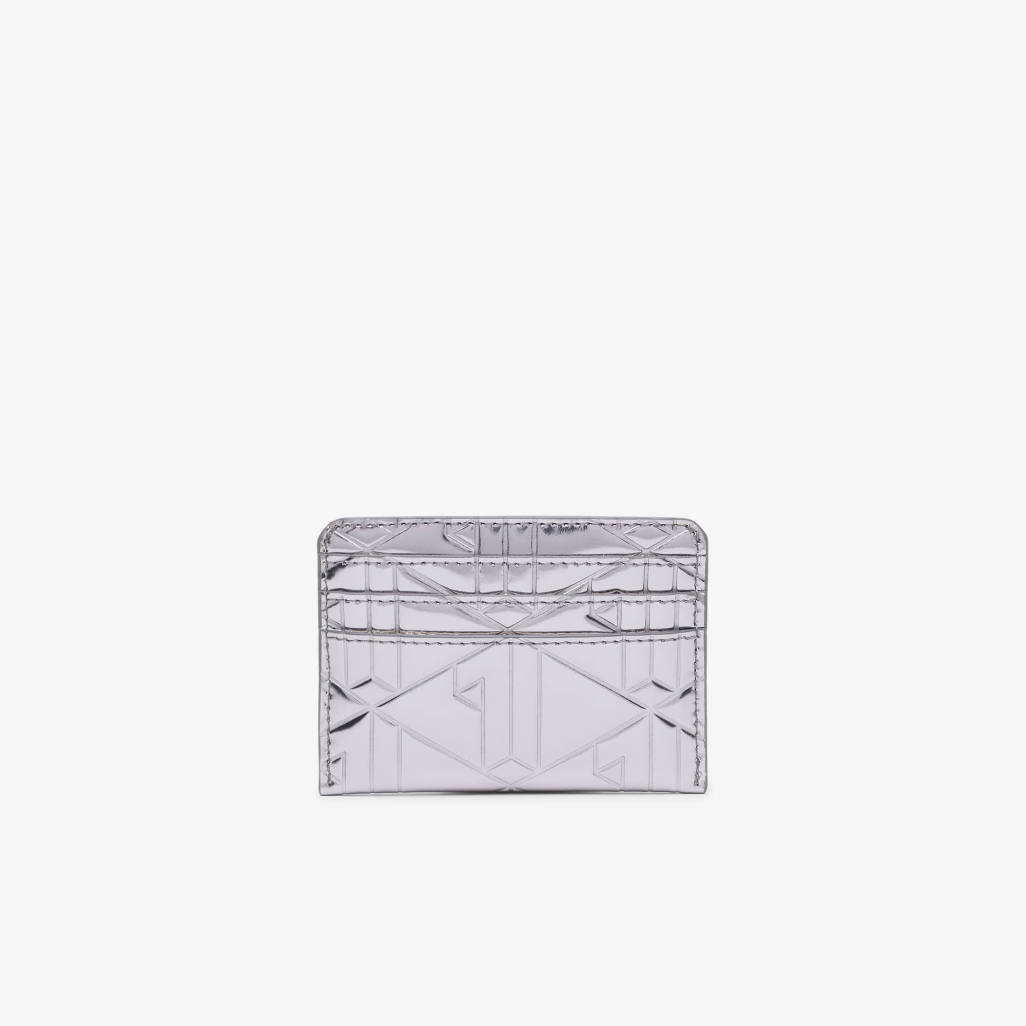 Cardholder & Metal Key Chain Gift Set - SHINY DARK SILVER