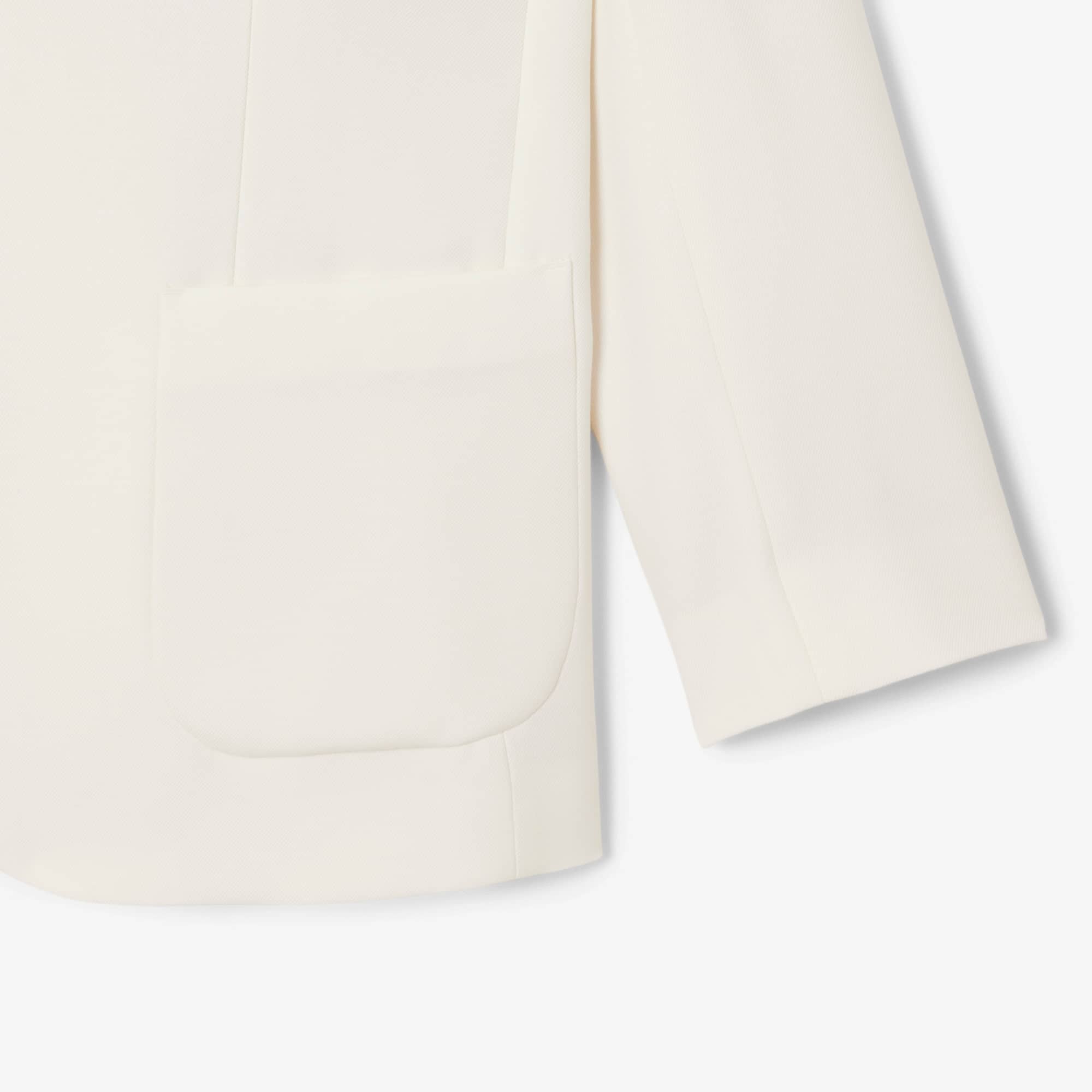Women's Wool Twill Blazer - Cream